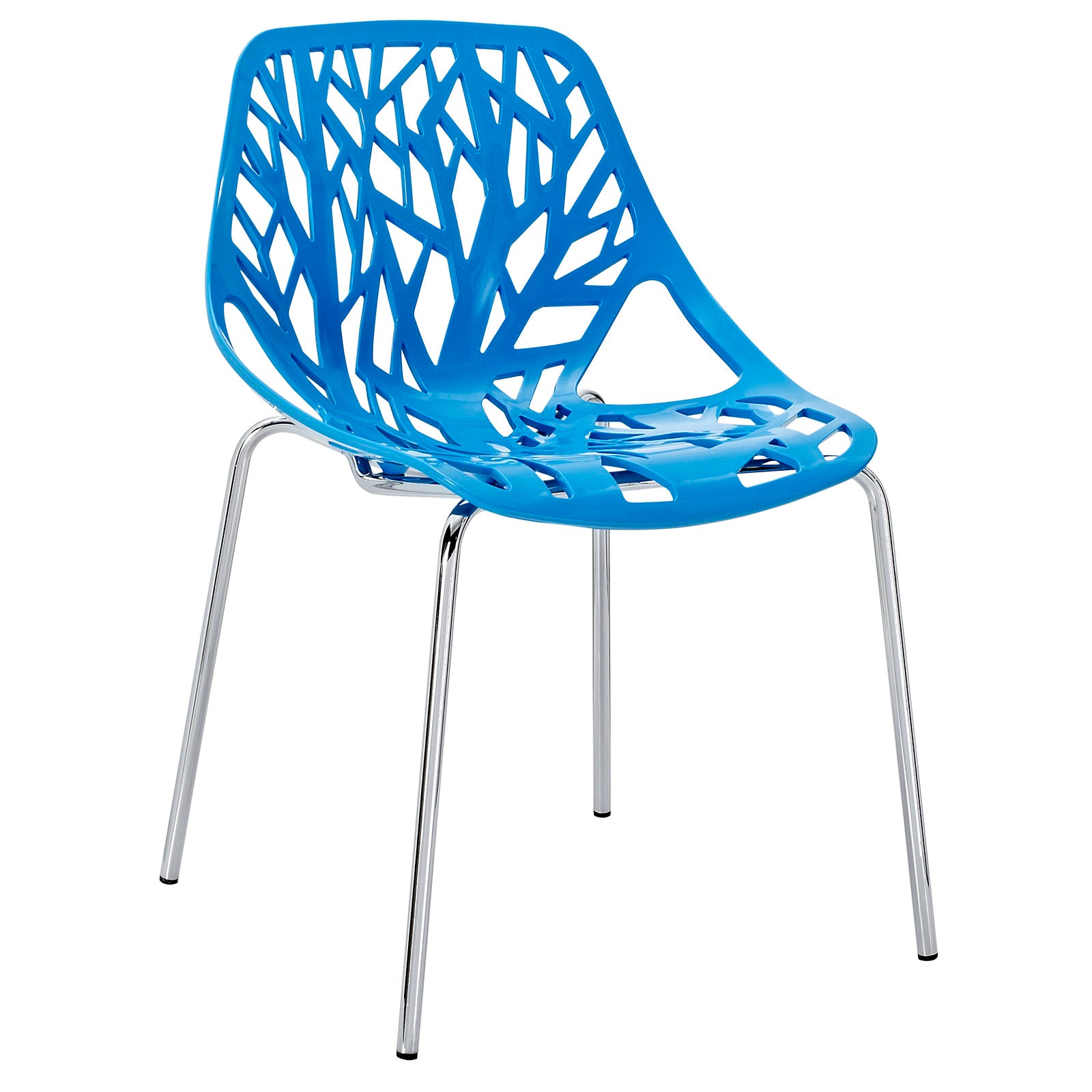 Modway Dining Chairs - Stencil Dining Side Chair Blue