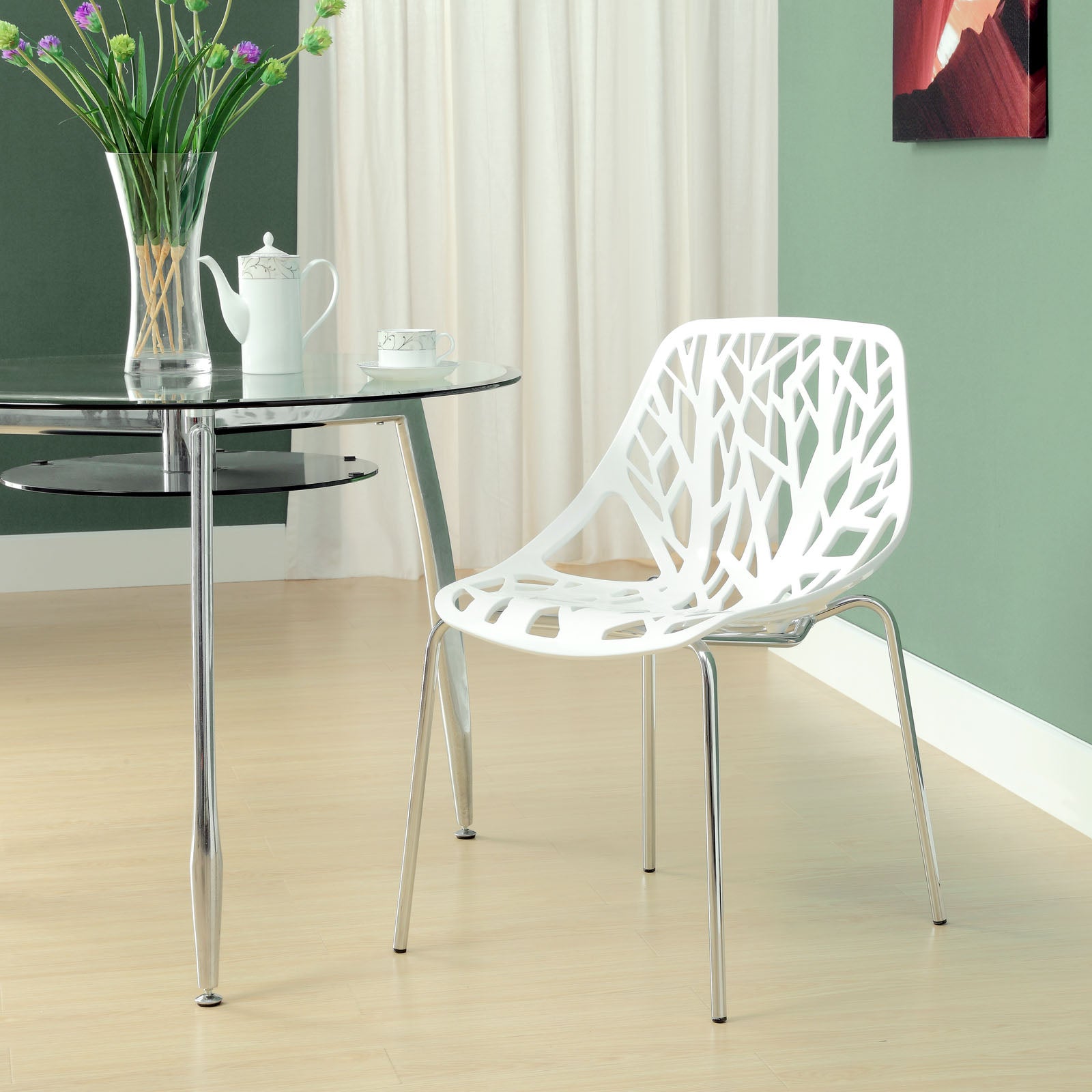 Modway Dining Chairs - Stencil Dining Side Chair White
