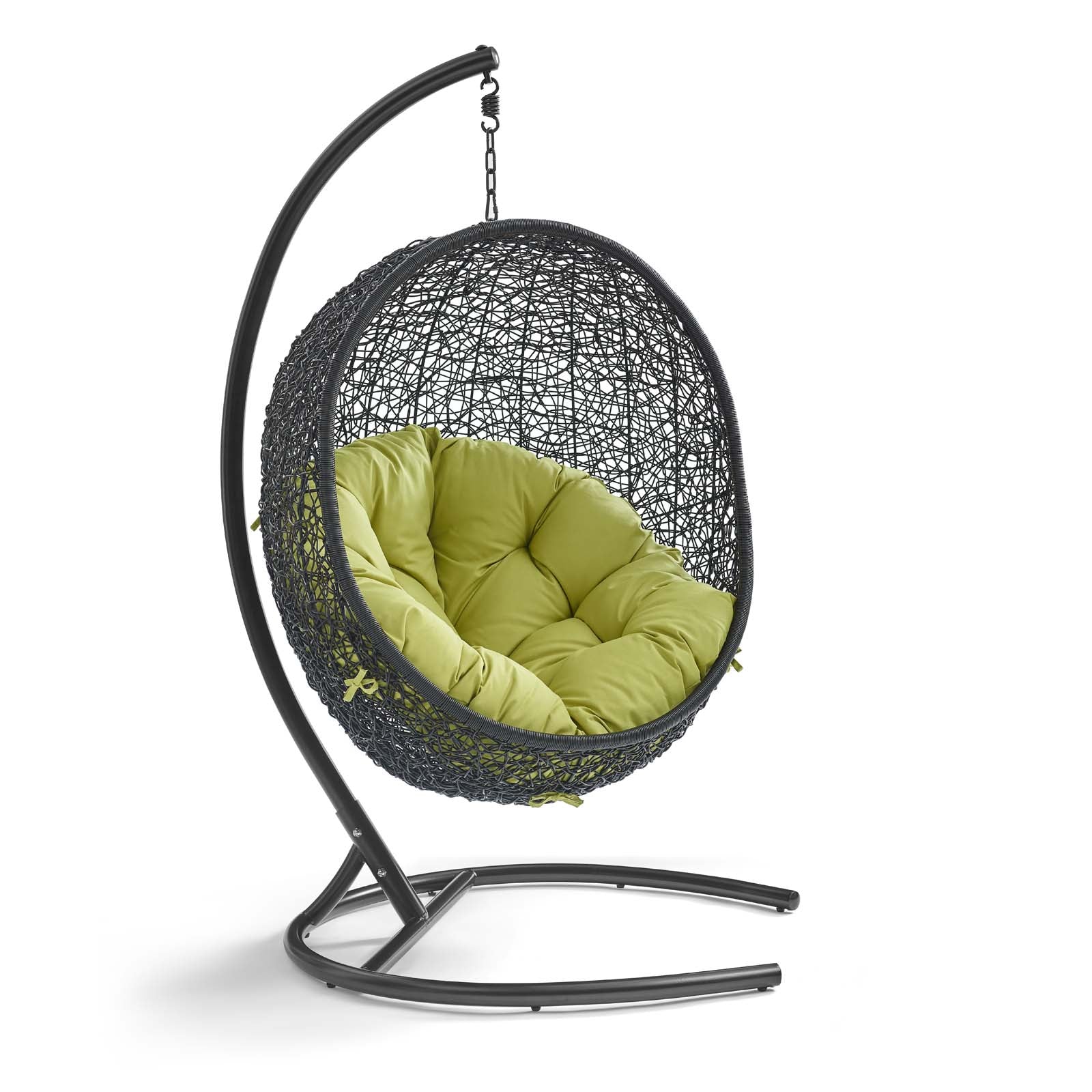 Modway Outdoor Swings - Encase Swing Outdoor Patio Lounge Chair Peridot