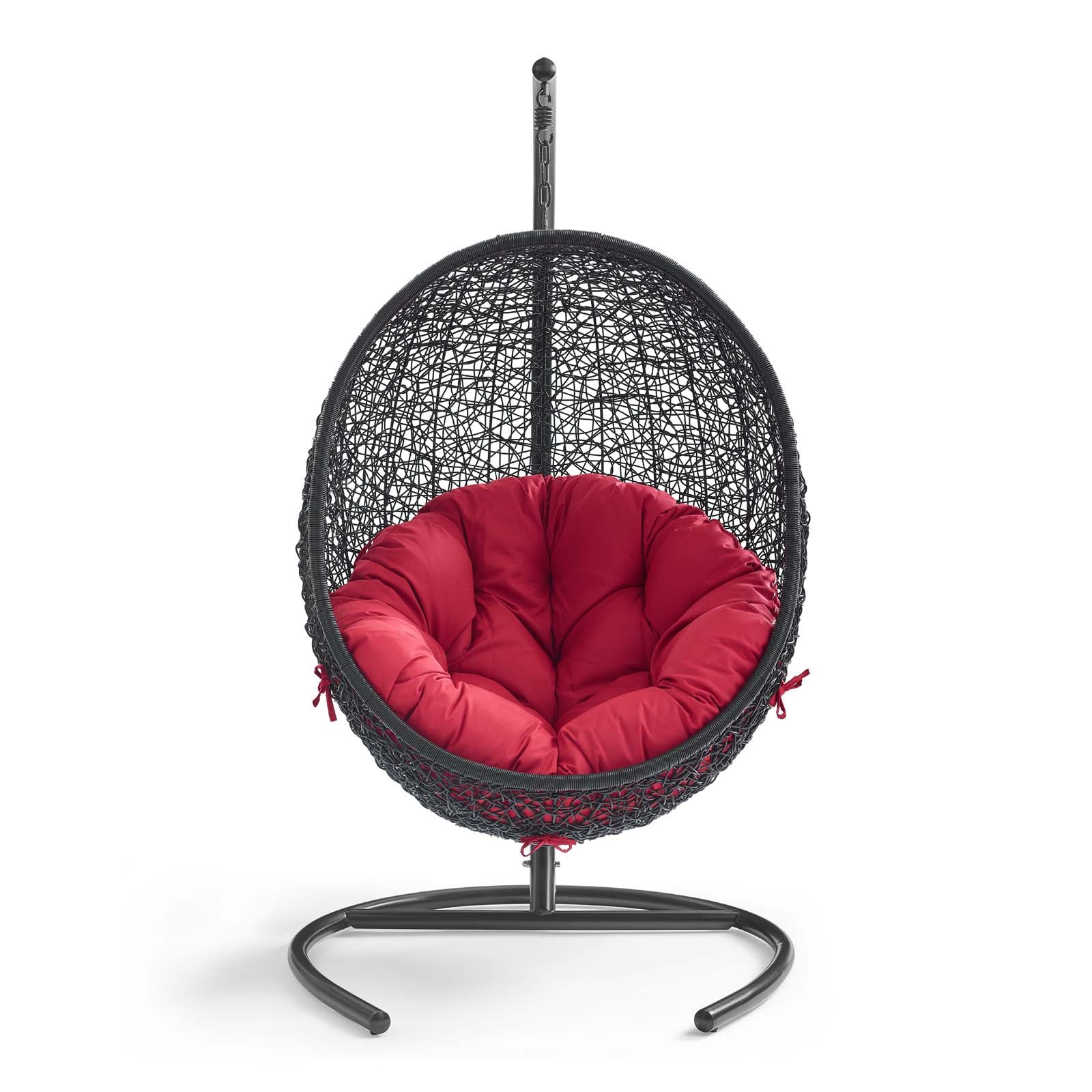 Modway Outdoor Loungers - Encase Swing Outdoor Patio Lounge Chair Red