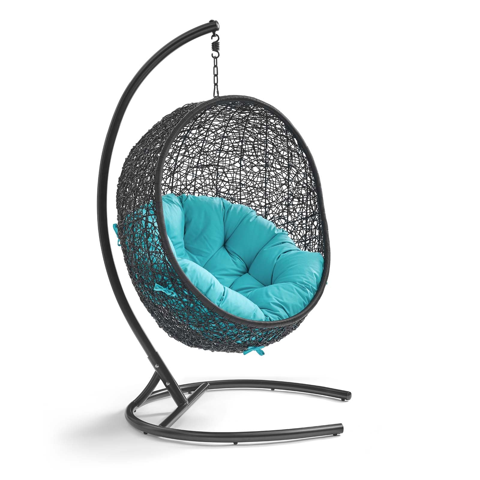 Modway Outdoor Swings - Encase Swing Outdoor Patio Lounge Chair Turquoise