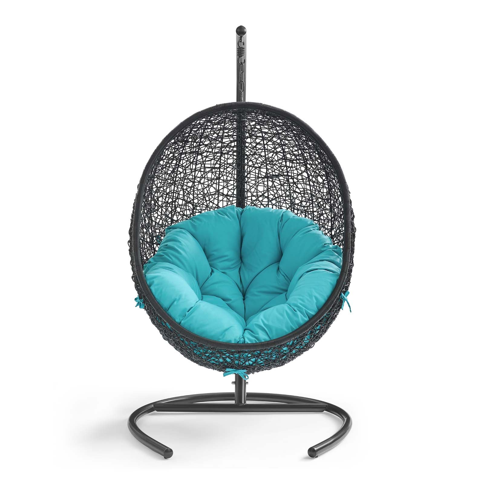 Modway Outdoor Swings - Encase Swing Outdoor Patio Lounge Chair Turquoise