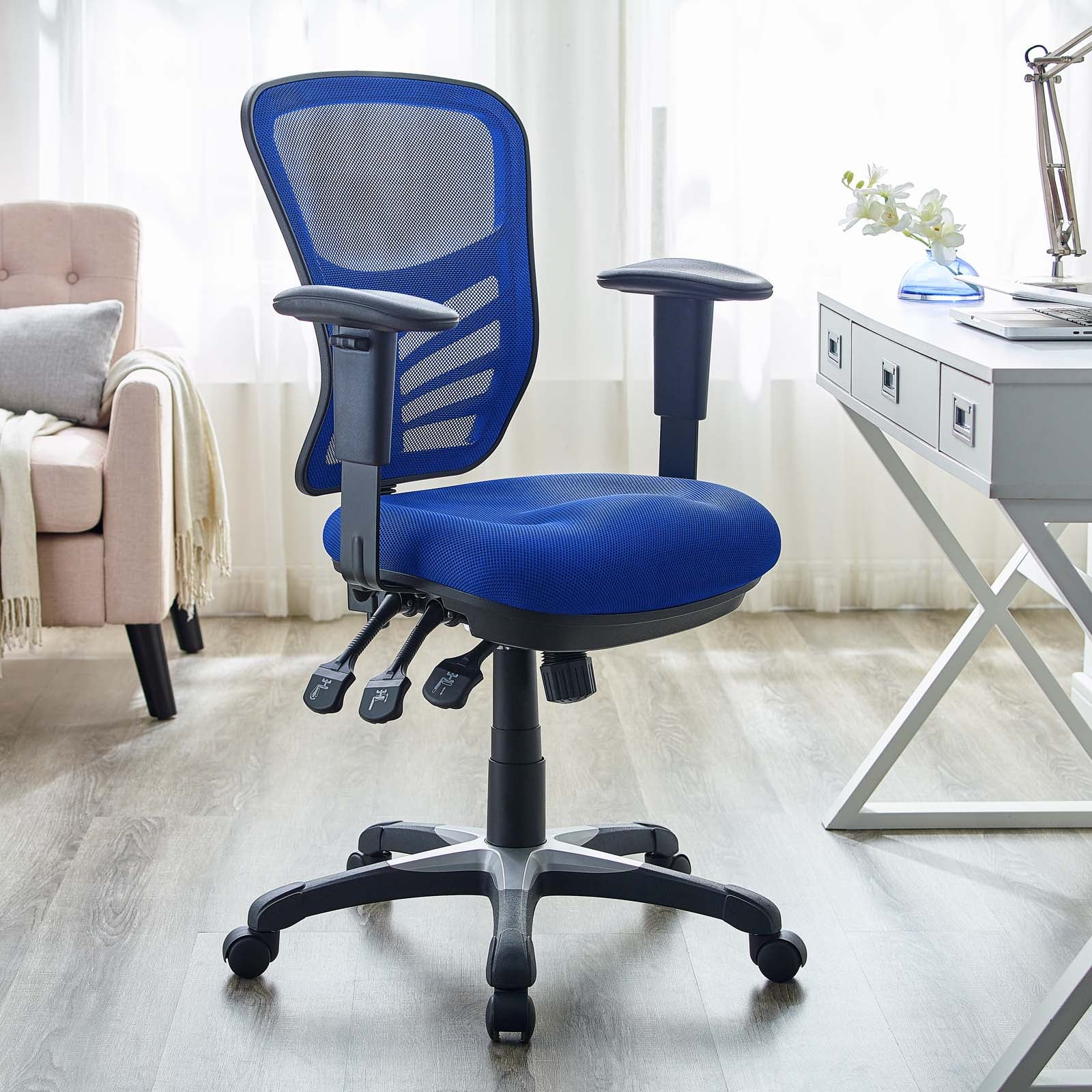 Modway Task Chairs - Articulate Mesh Office Chair Blue