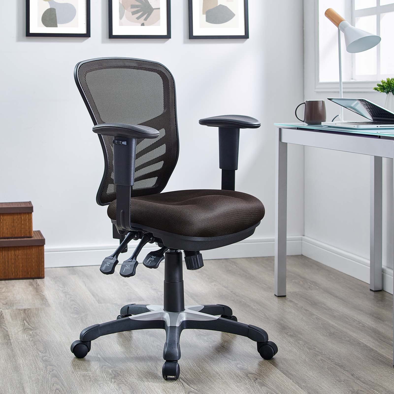 Modway Task Chairs - Articulate Office Chair Brown