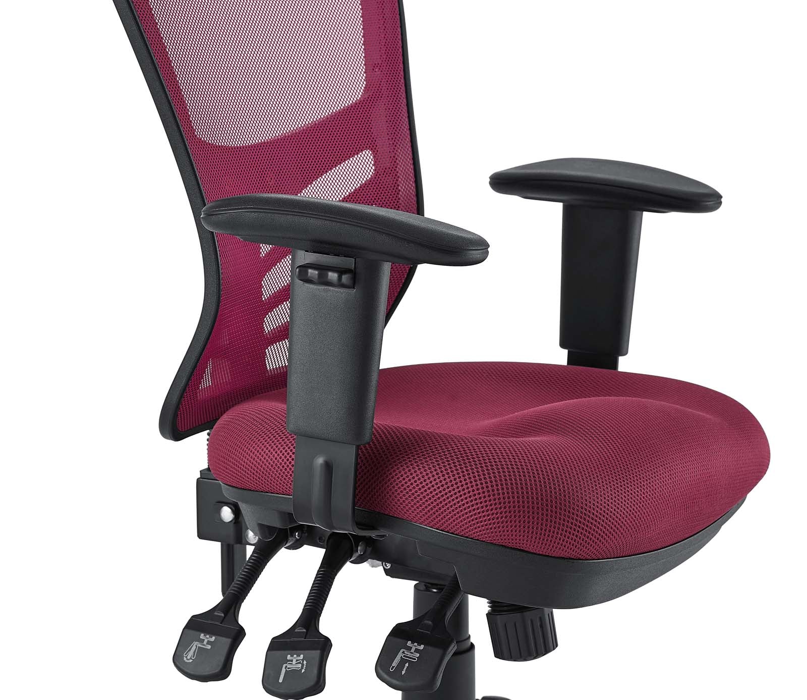 Modway Task Chairs - Articulate Mesh Office Chair Red