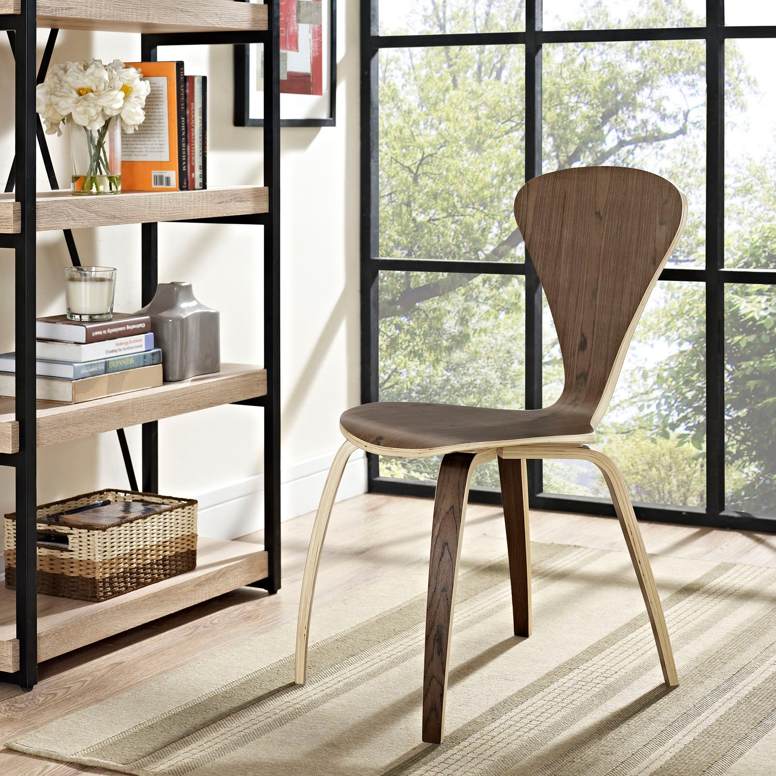 Modway Dining Chairs - Vortex Dining Side Chair Dark Walnut