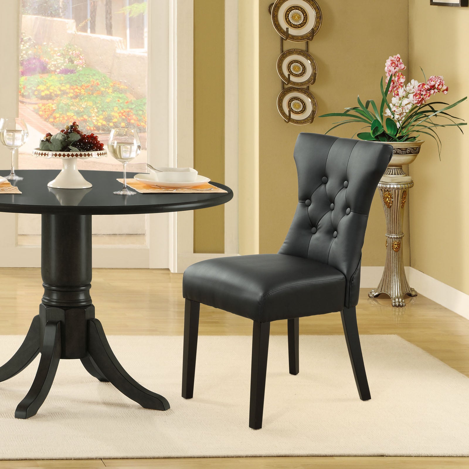 Modway Dining Chairs - Silhouette Dining Side Chair Black