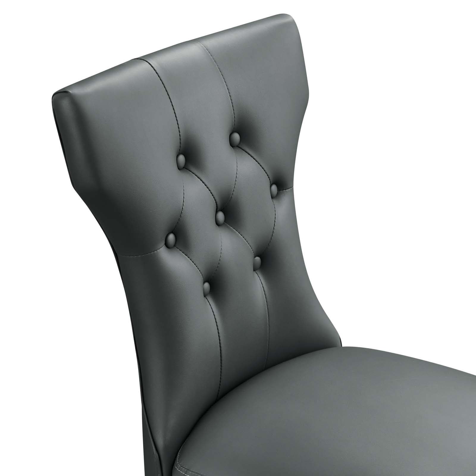 Modway Dining Chairs - Silhouette Dining Vinyl Side Chair Gray