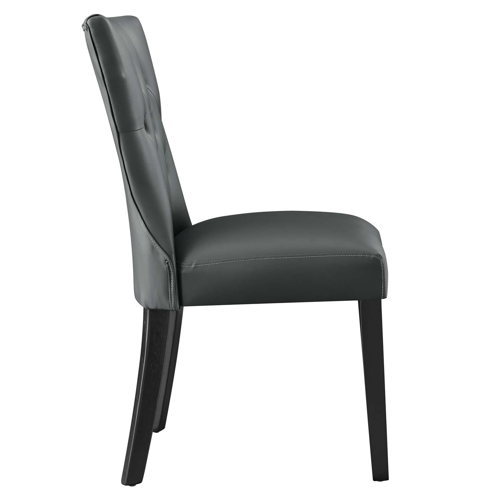 Modway Dining Chairs - Silhouette Dining Vinyl Side Chair Gray