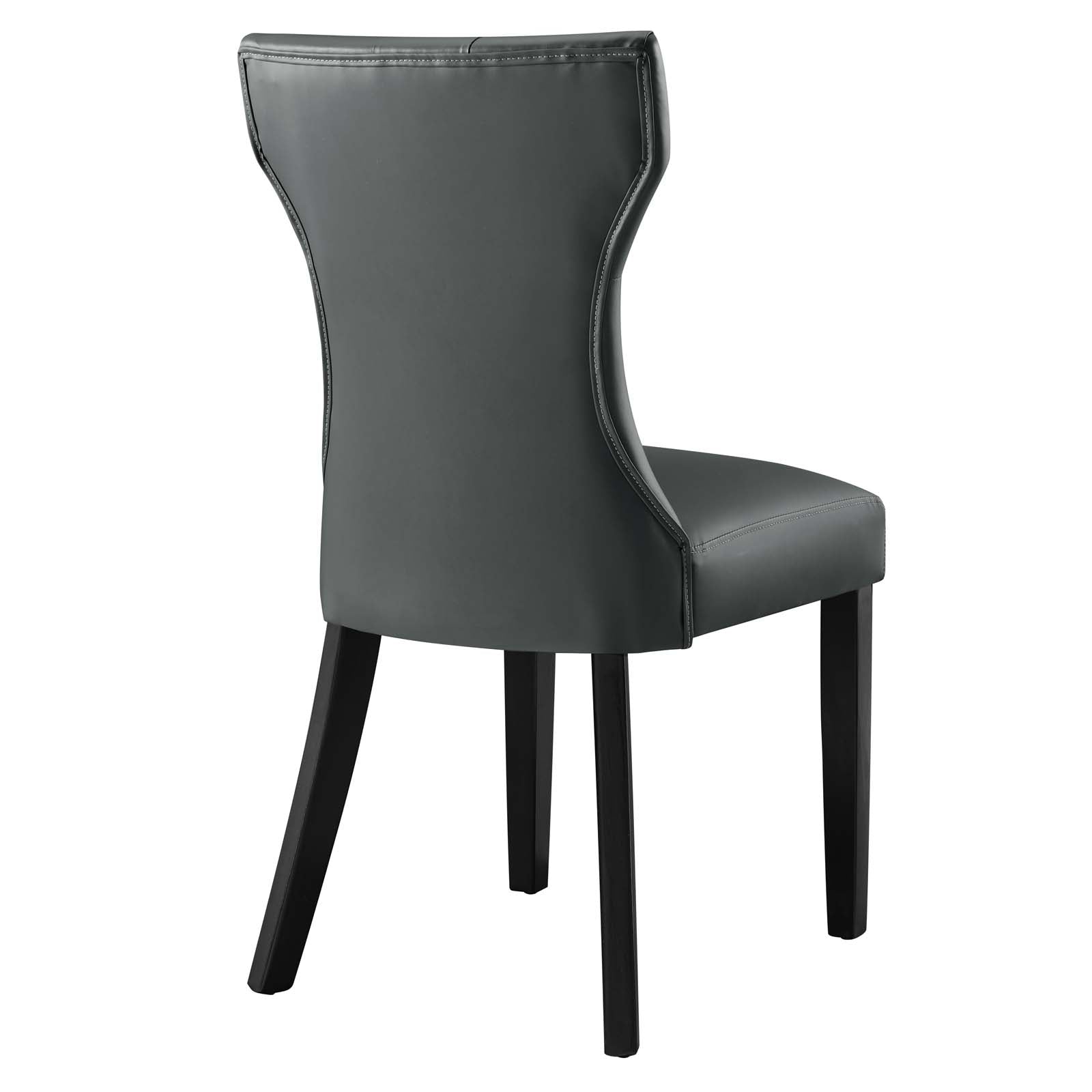 Modway Dining Chairs - Silhouette Dining Vinyl Side Chair Gray