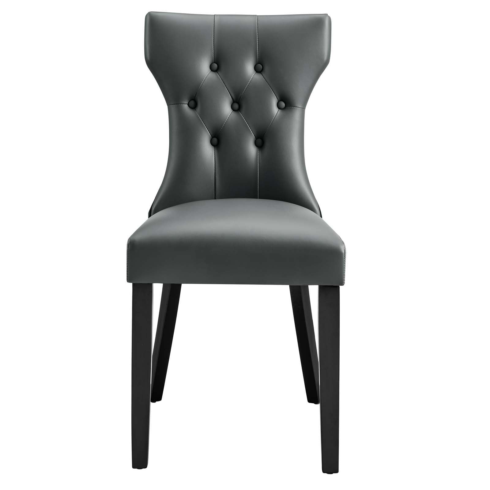 Modway Dining Chairs - Silhouette Dining Vinyl Side Chair Gray