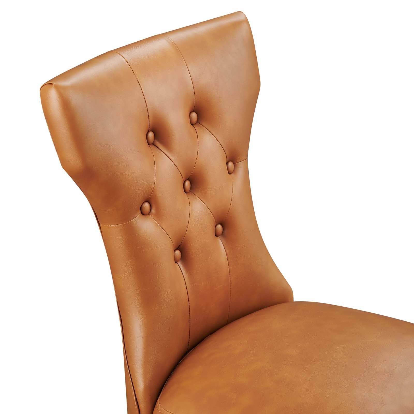 Modway Dining Chairs - Silhouette Dining Vinyl Side Chair Tan