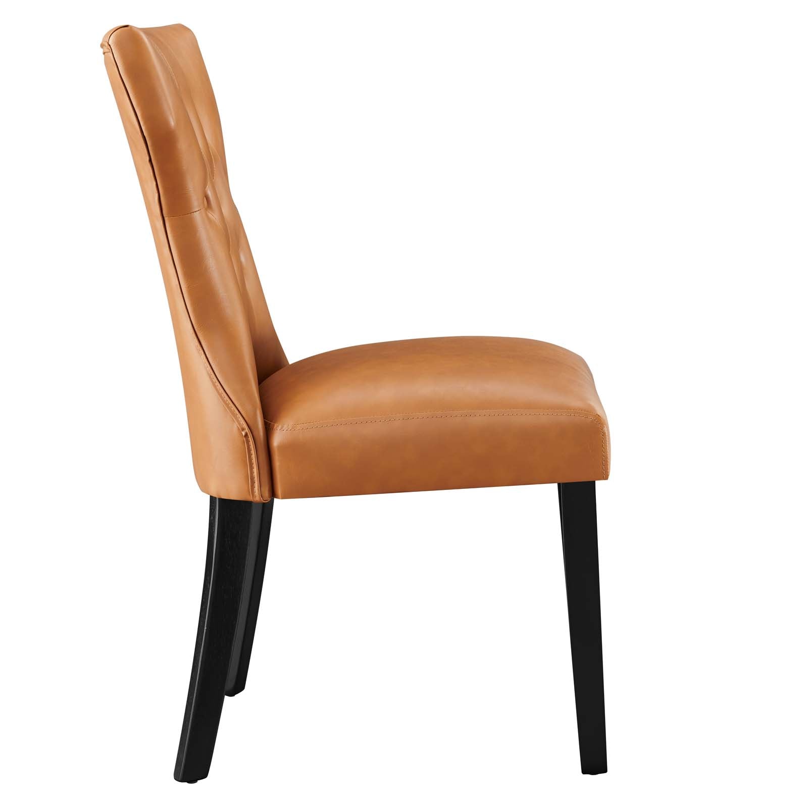 Modway Dining Chairs - Silhouette Dining Vinyl Side Chair Tan