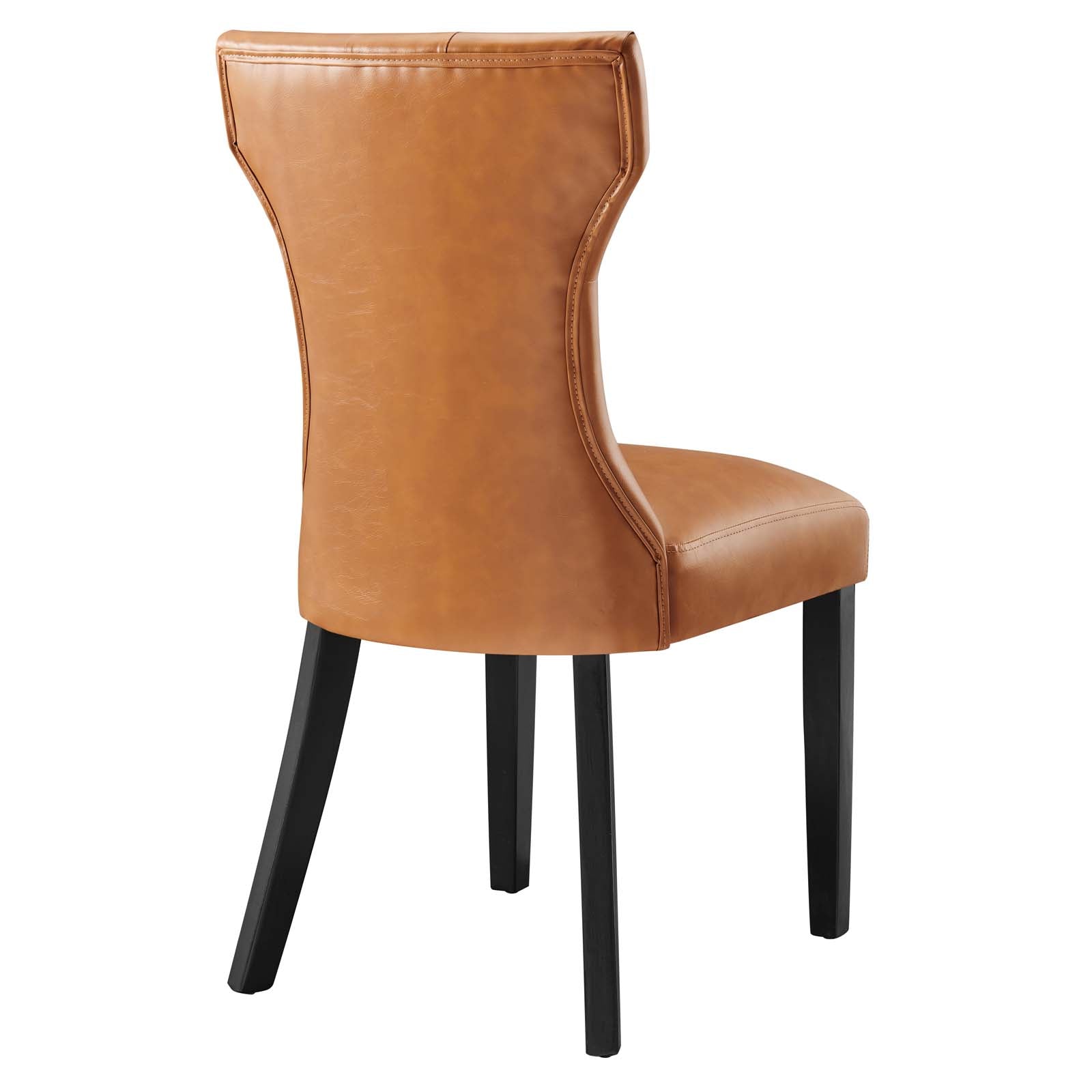 Modway Dining Chairs - Silhouette Dining Vinyl Side Chair Tan