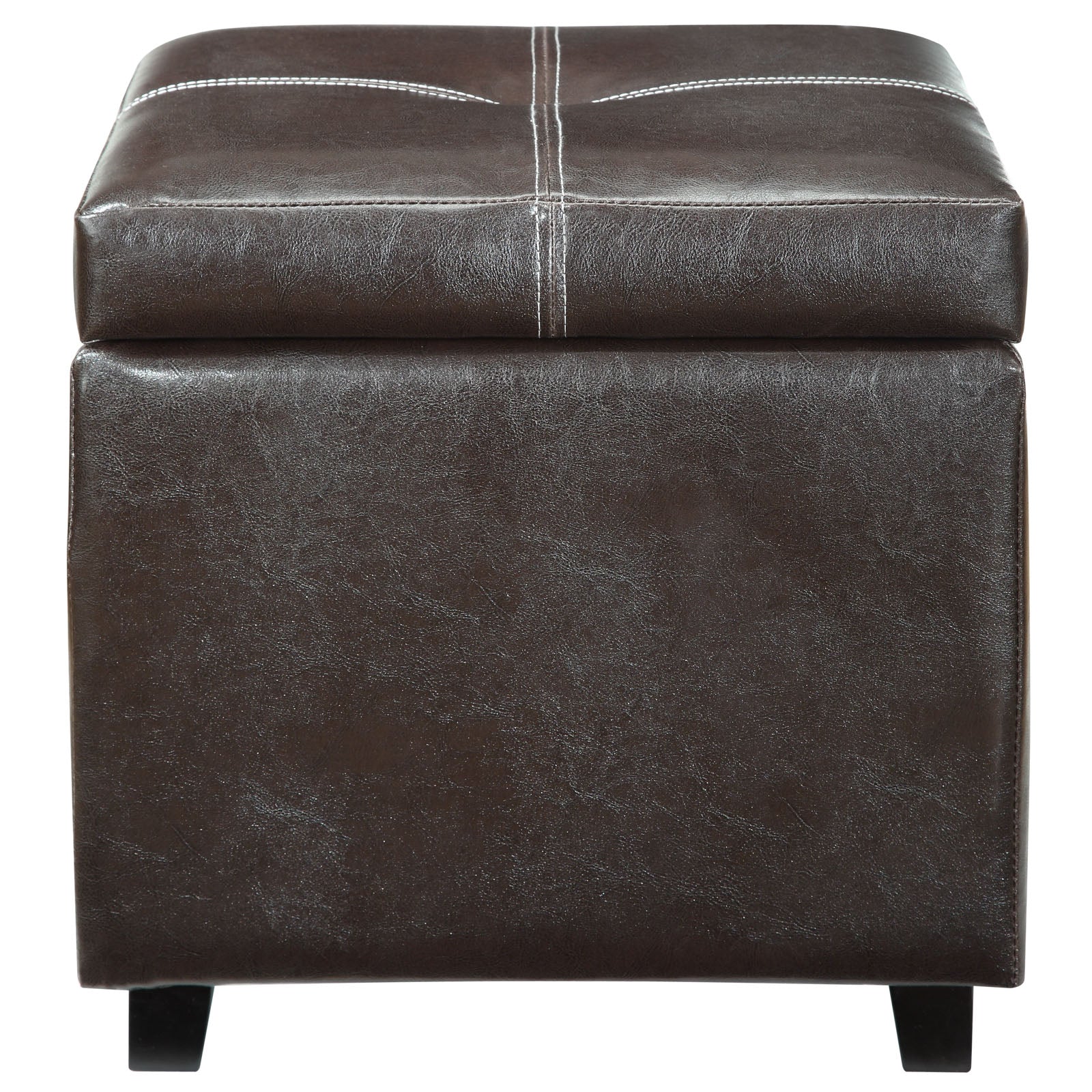 Modway Ottomans & Stools - Treasure Upholstered Vinyl Ottoman Espresso