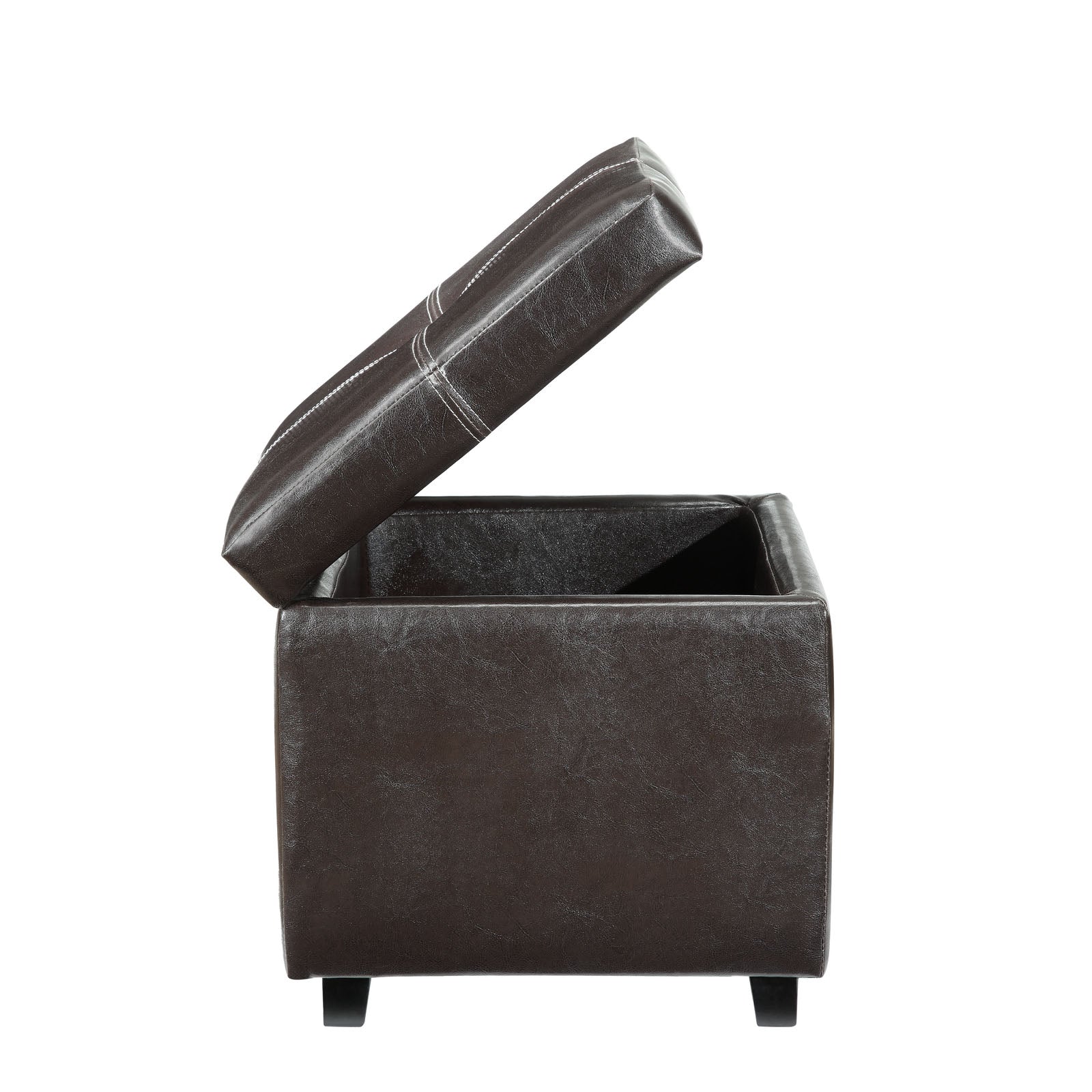 Modway Ottomans & Stools - Treasure Upholstered Vinyl Ottoman Espresso