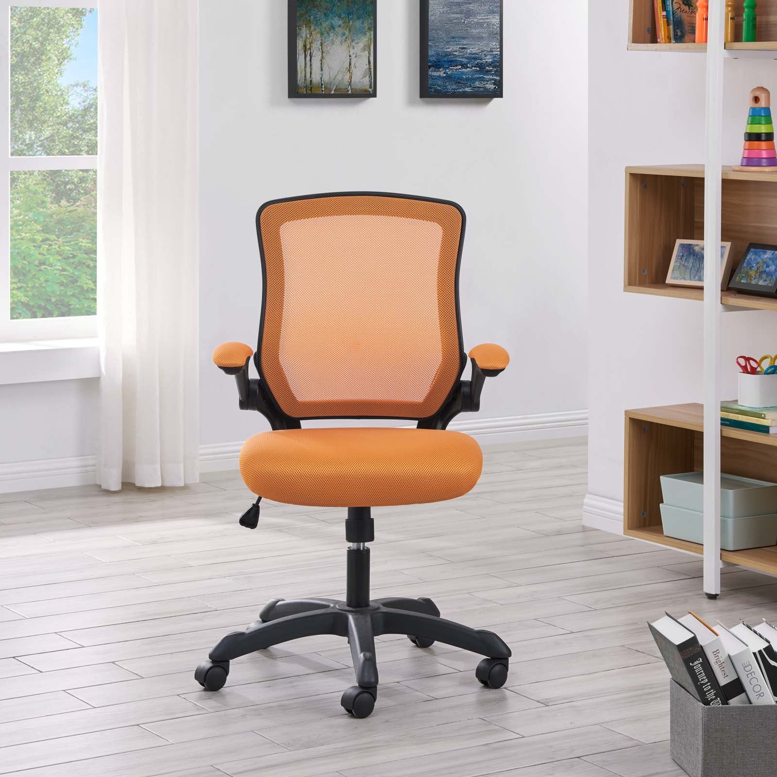 Modway Task Chairs - Veer Mesh Office Chair Orange