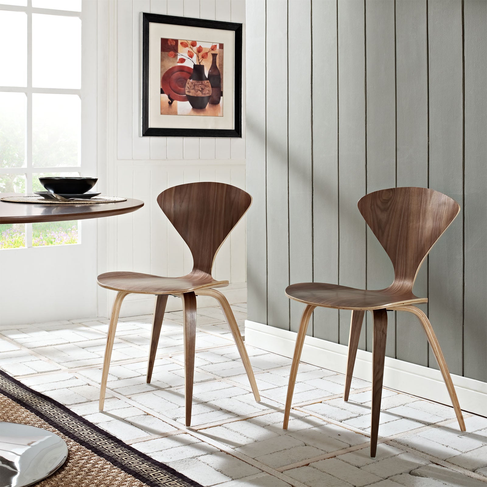 Modway Dining Chairs - Vortex Dining Chairs ( Set Of 2 ) Dark Walnut