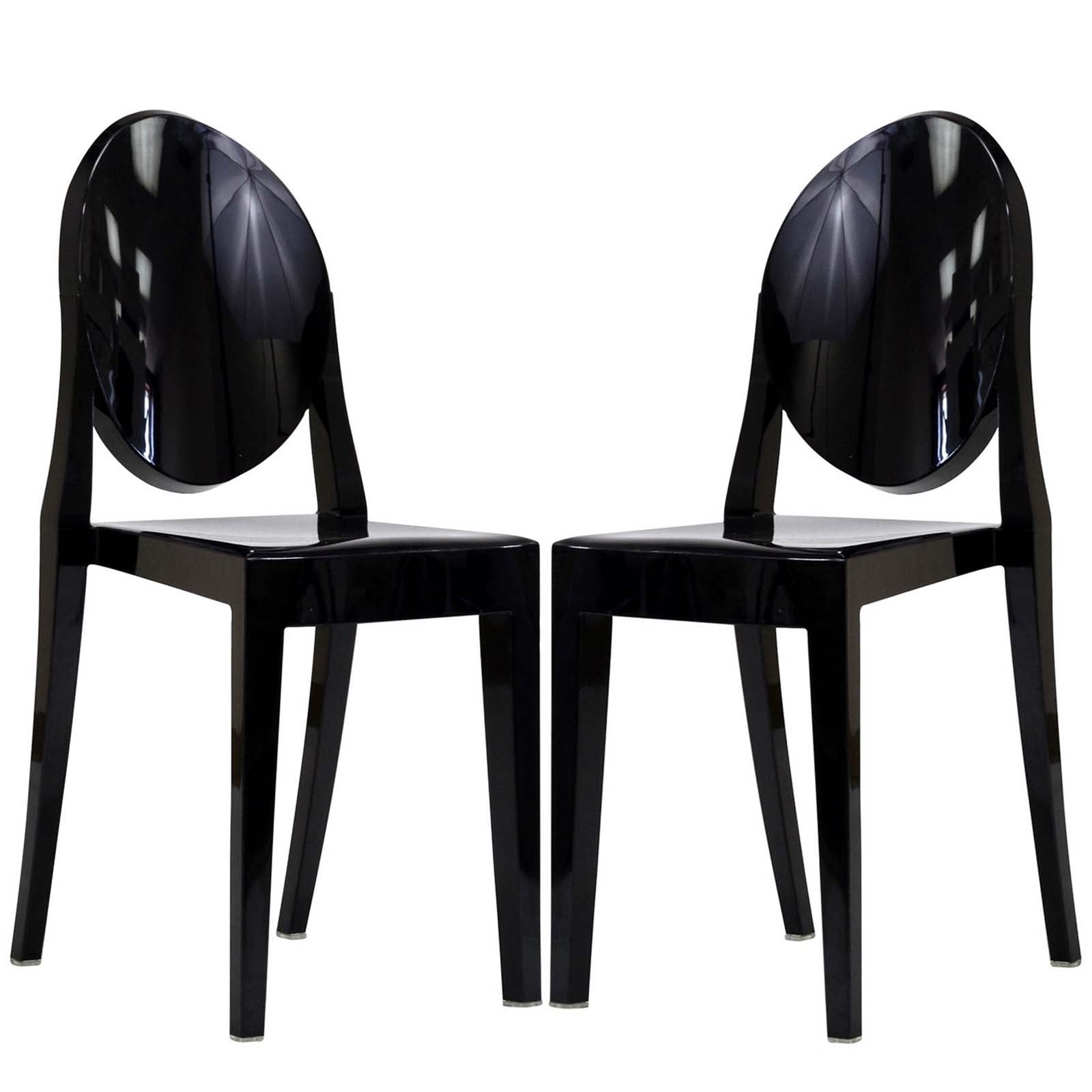 Modway Dining Chairs - Casper Dining Chairs Set of 2 Black