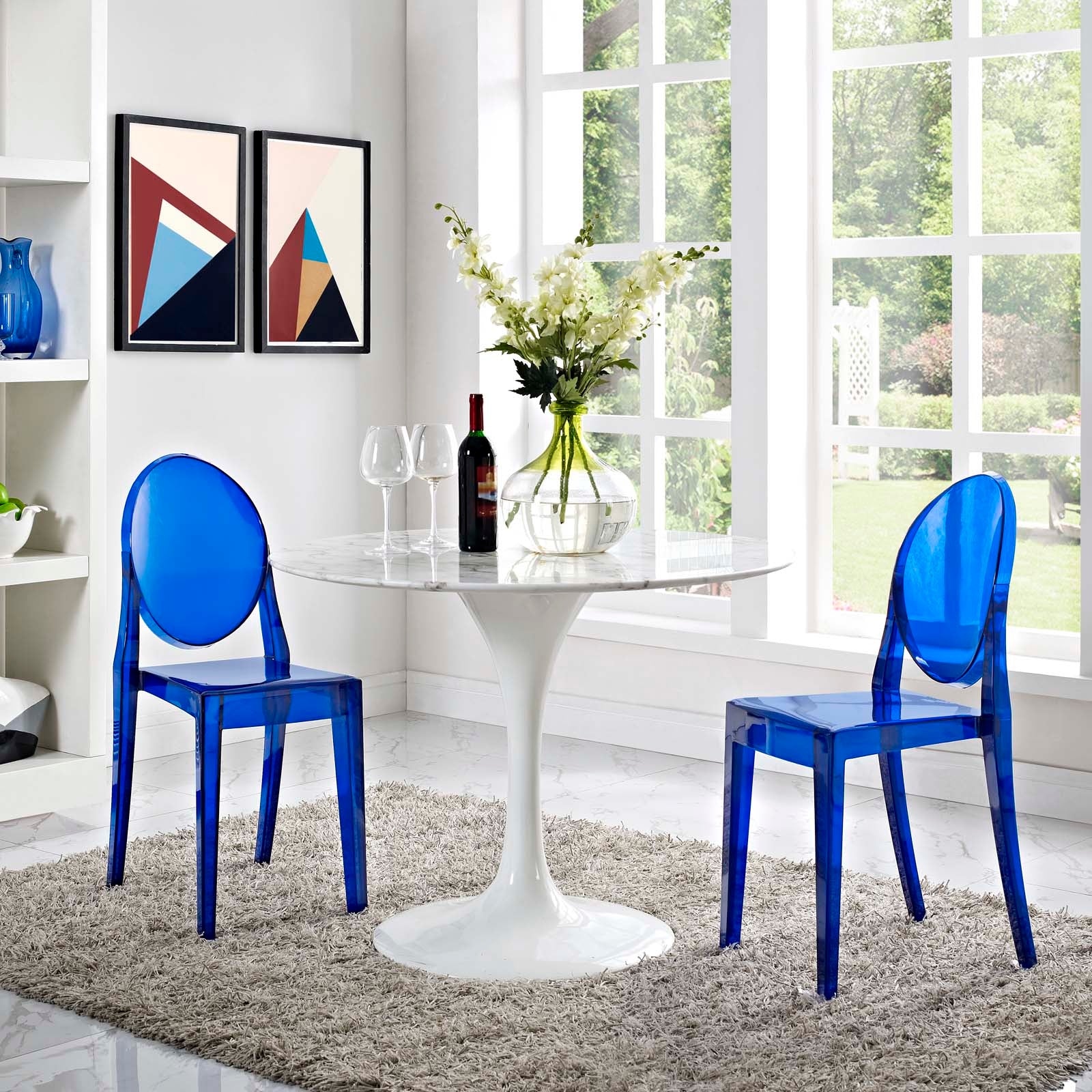 Modway Dining Chairs - Casper Dining Chairs Set Of 2 Blue