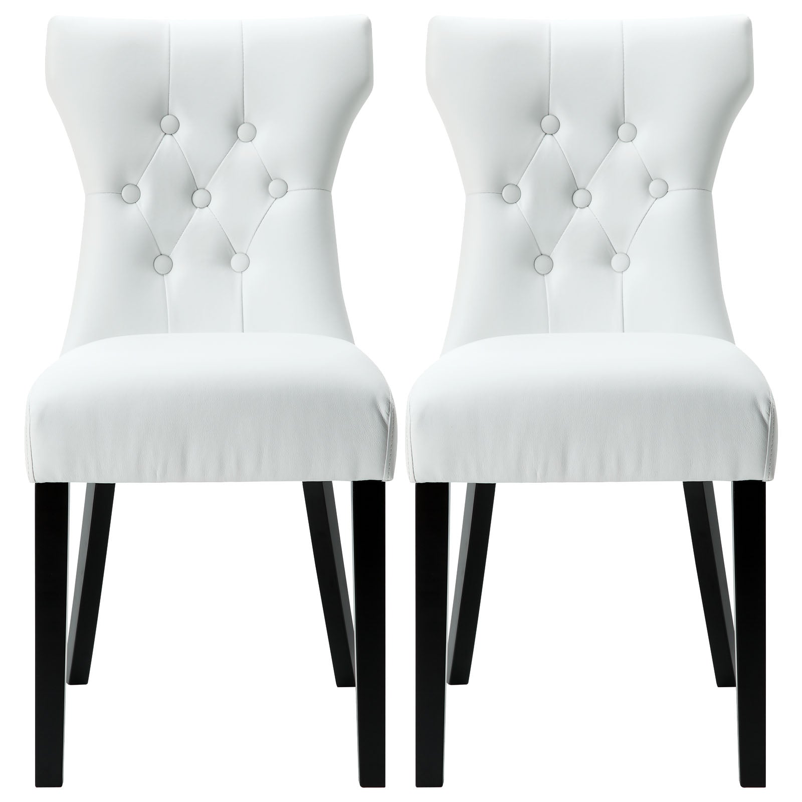 Modway Dining Chairs - Silhouette Dining Chairs Set of 2 White