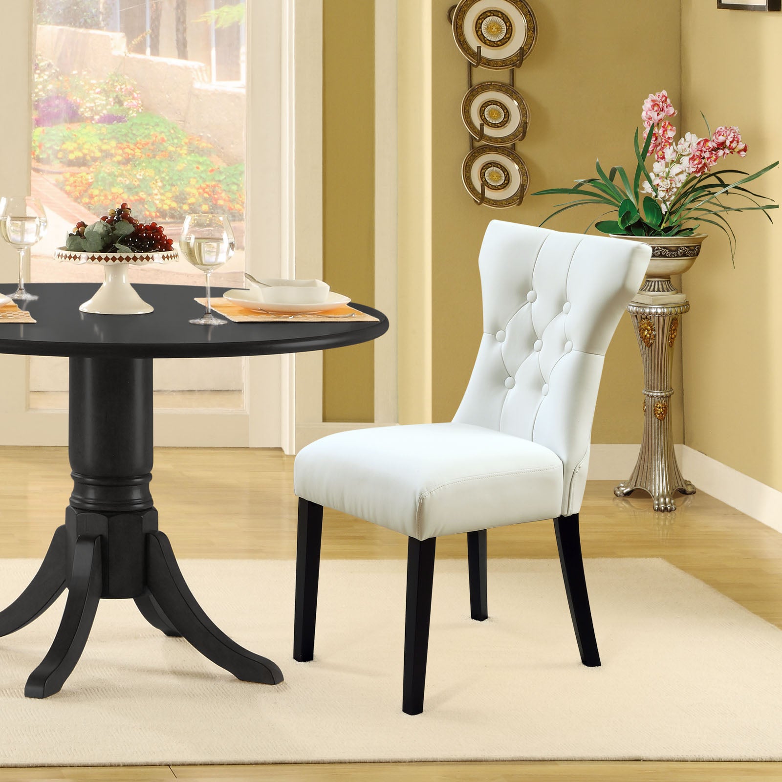 Modway Dining Chairs - Silhouette Dining Chairs Set of 2 White