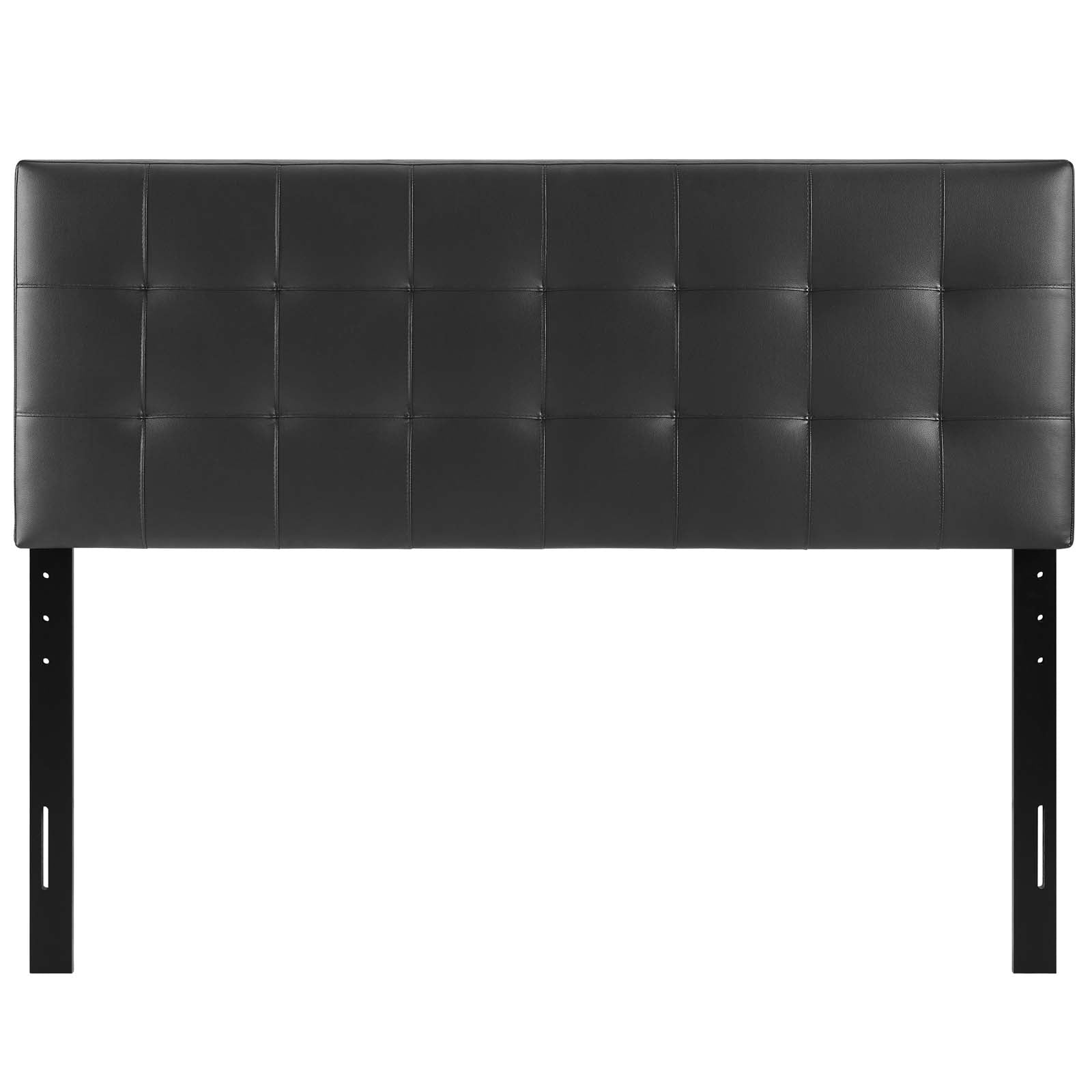 Modway Headboards - Lily Queen Upholstered Vinyl Headboard Black