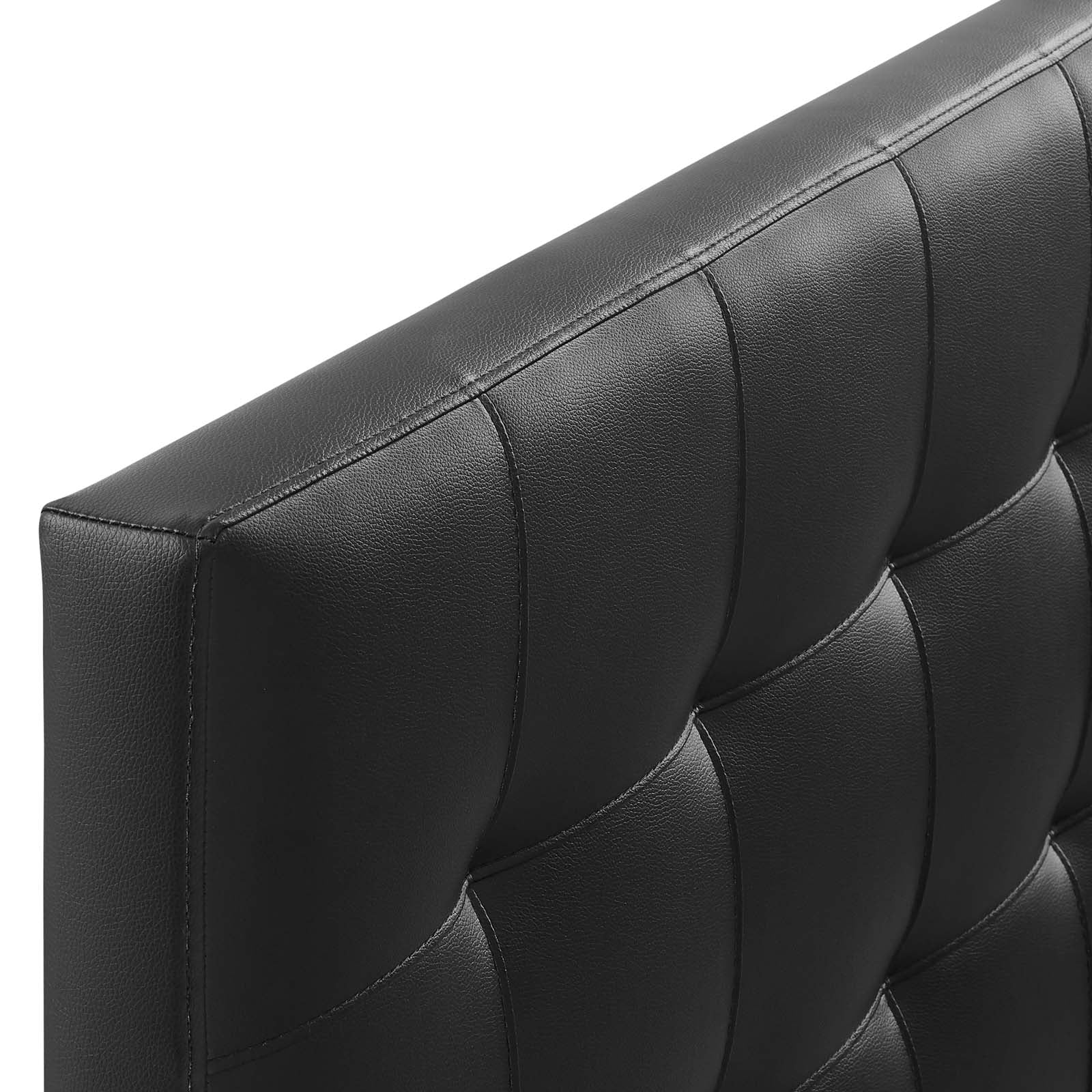 Modway Headboards - Lily Queen Upholstered Vinyl Headboard Black