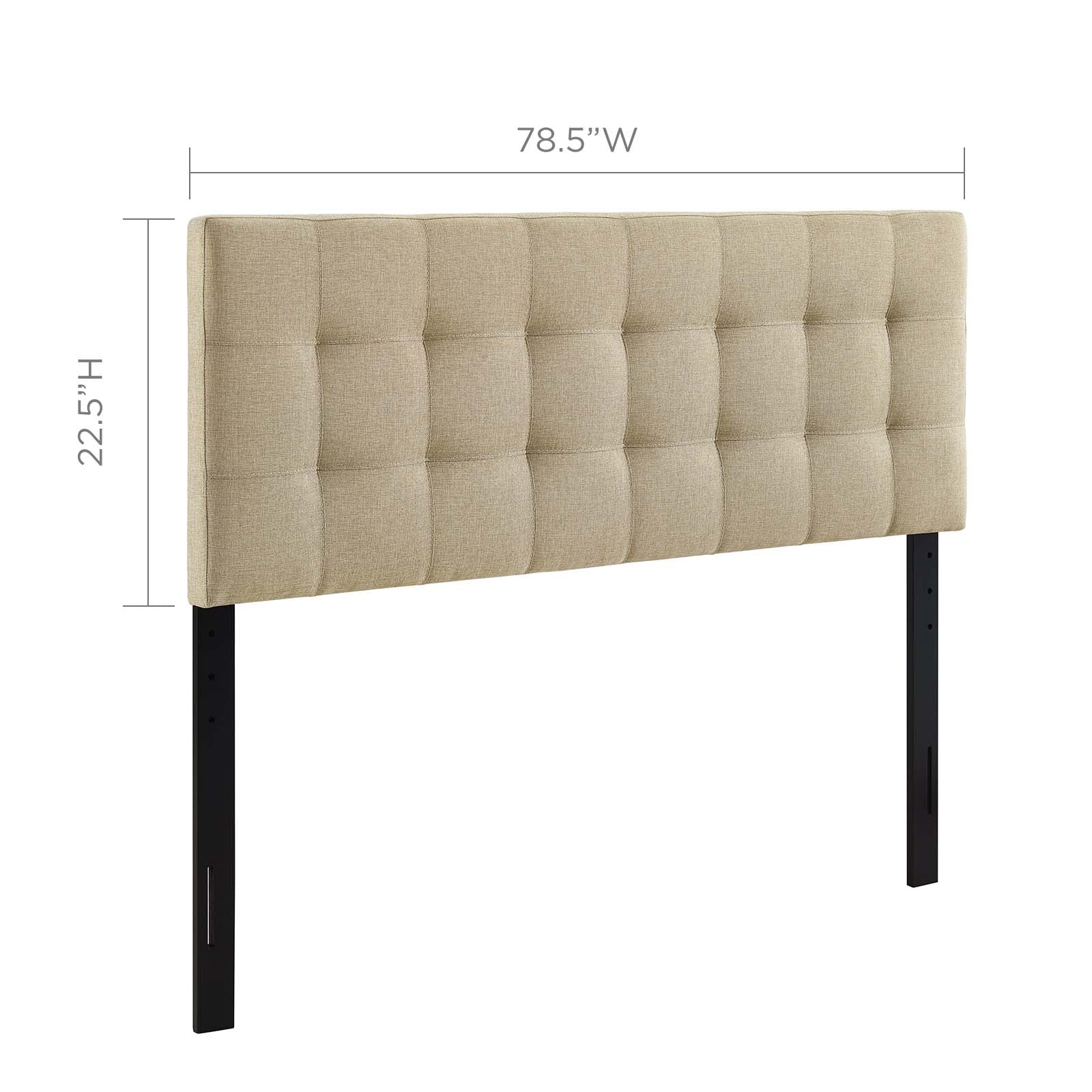 Modway Headboards - Lily King Upholstered Fabric Headboard Beige