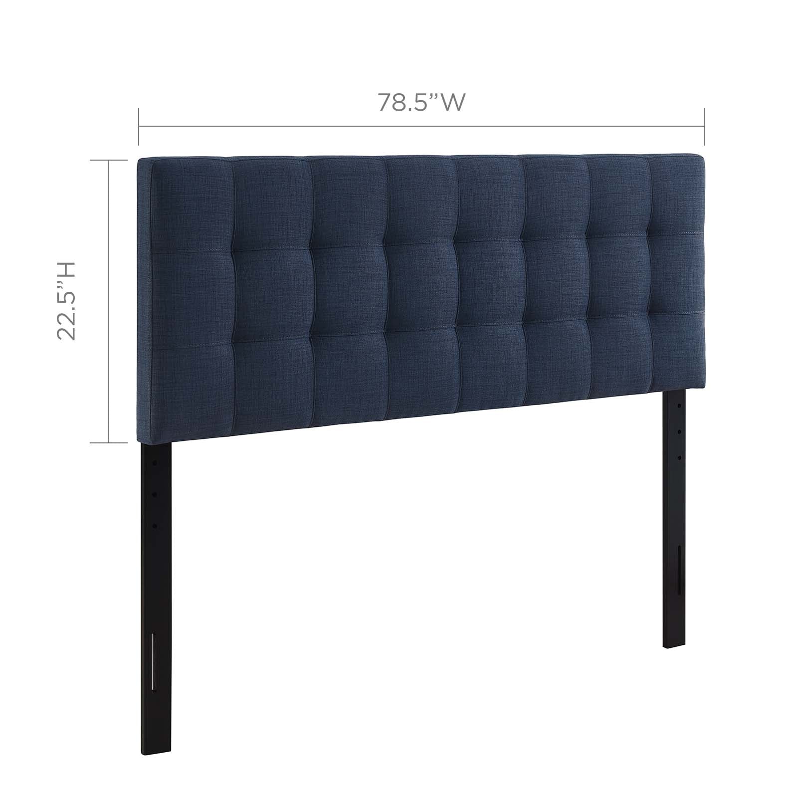 Modway Headboards - Lily King Upholstered Fabric Headboard Navy