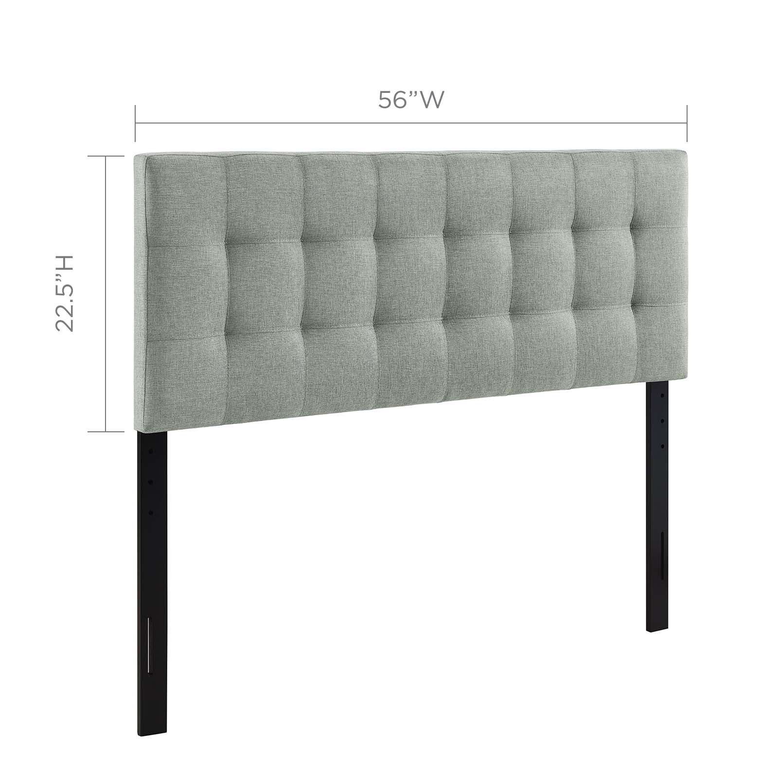 Modway Headboards - Lily Full Upholstered Fabric Headboard Gray