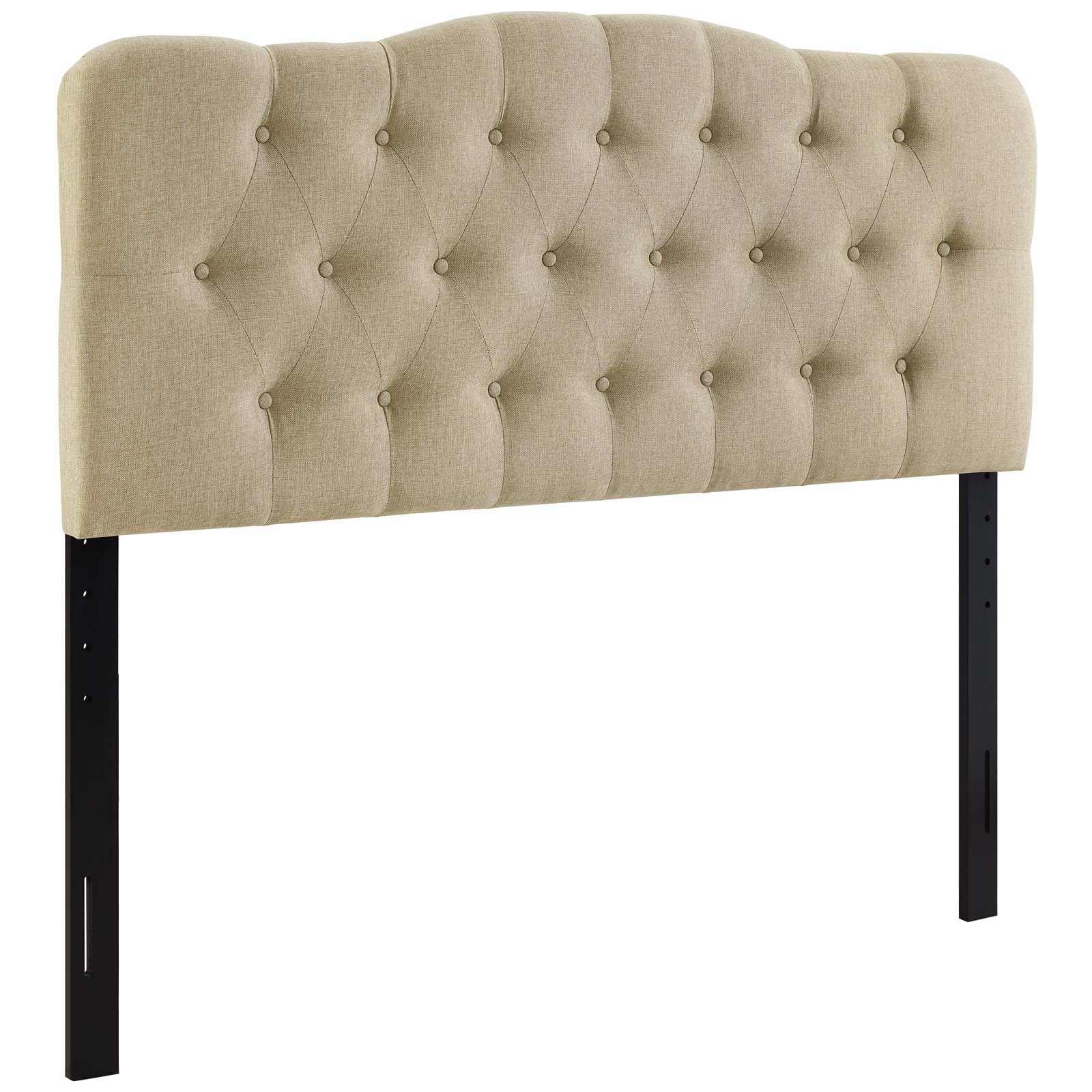 Modway Headboards - Annabel Queen Upholstered Fabric Headboard Beige