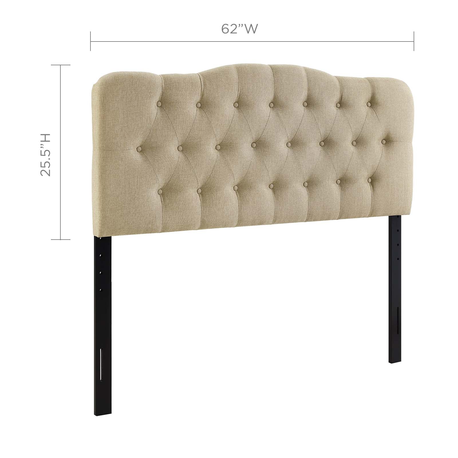 Modway Headboards - Annabel Queen Upholstered Fabric Headboard Beige