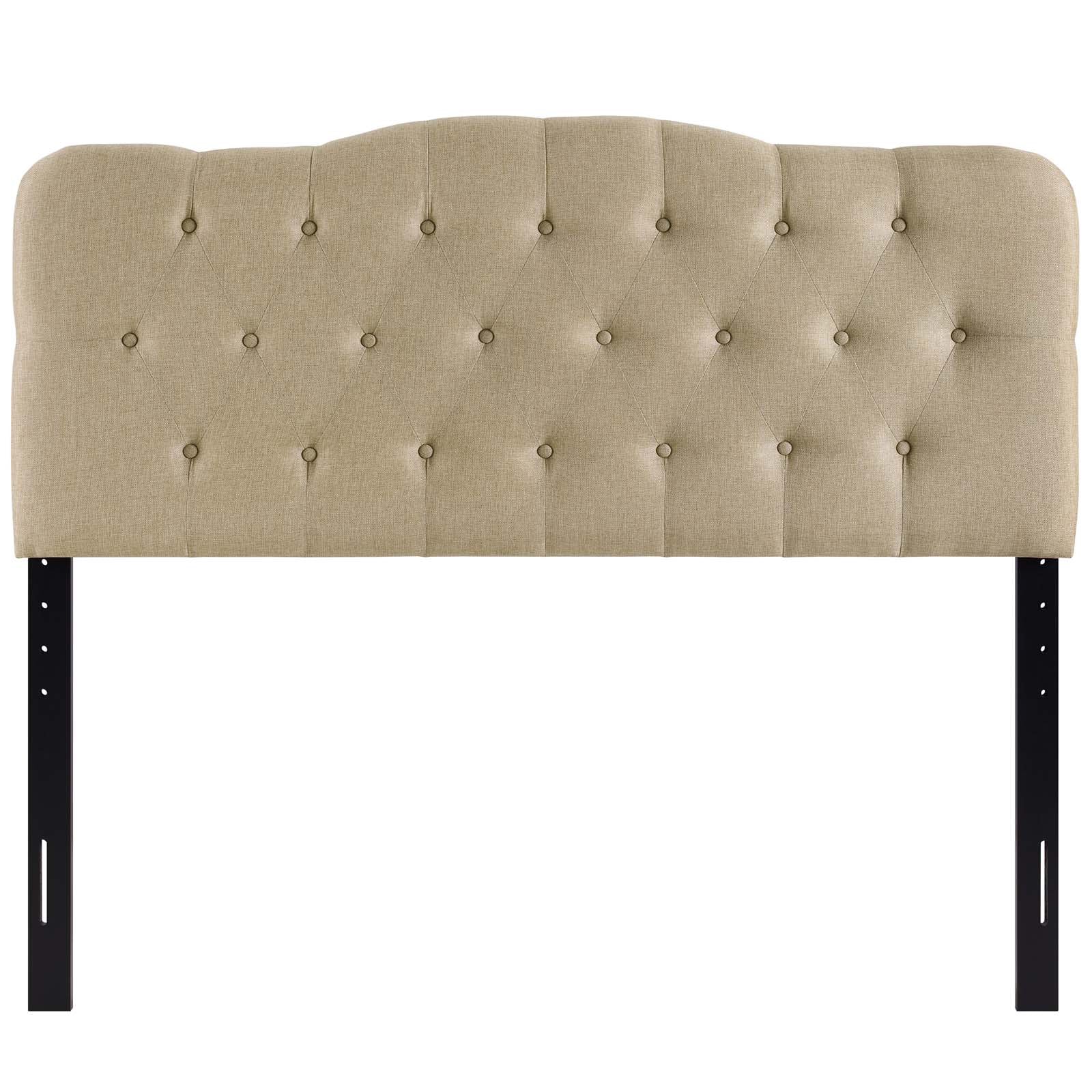 Modway Headboards - Annabel Queen Upholstered Fabric Headboard Beige