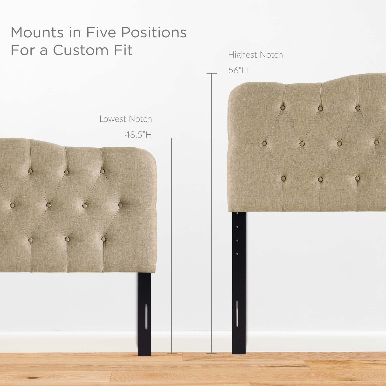 Modway Headboards - Annabel Queen Upholstered Fabric Headboard Beige