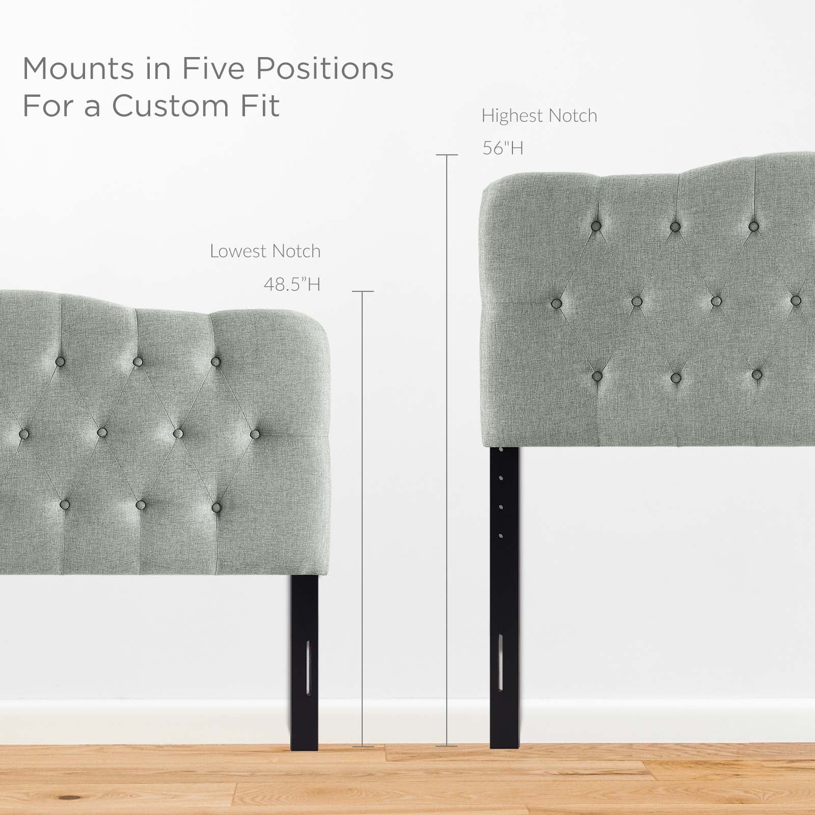 Modway Headboards - Annabel Queen Upholstered Fabric Headboard Gray