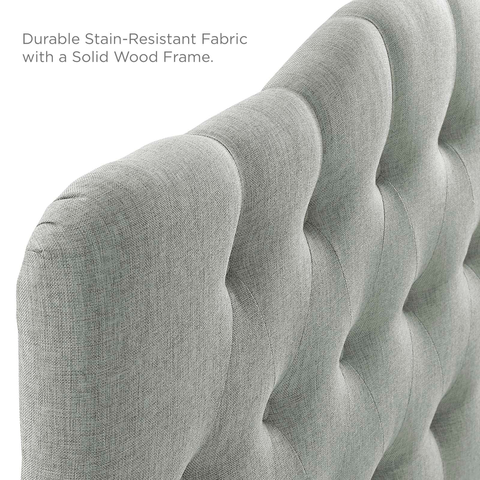 Modway Headboards - Annabel Queen Upholstered Fabric Headboard Gray