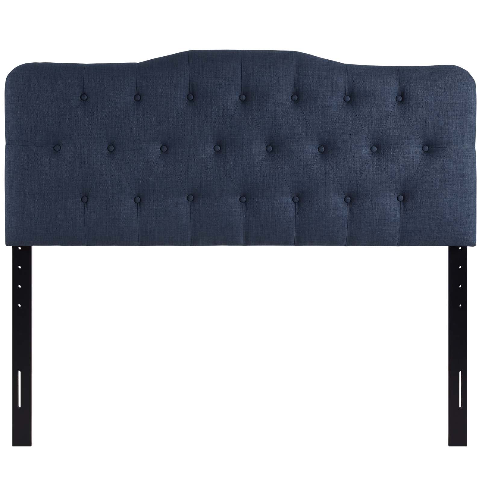 Modway Headboards - Annabel Queen Upholstered Fabric Headboard Navy