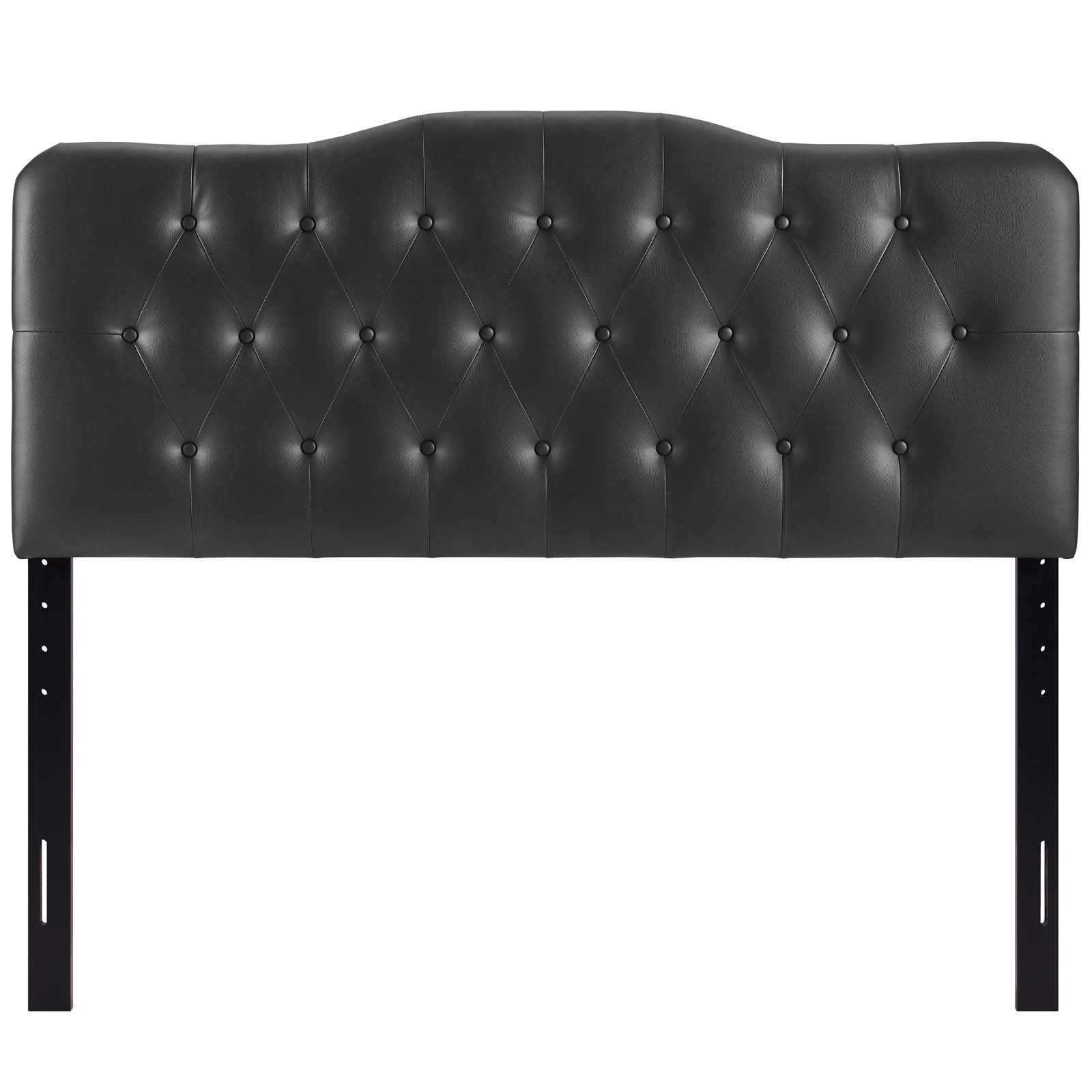 Modway Headboards - Annabel Queen Upholstered Vinyl Headboard Black