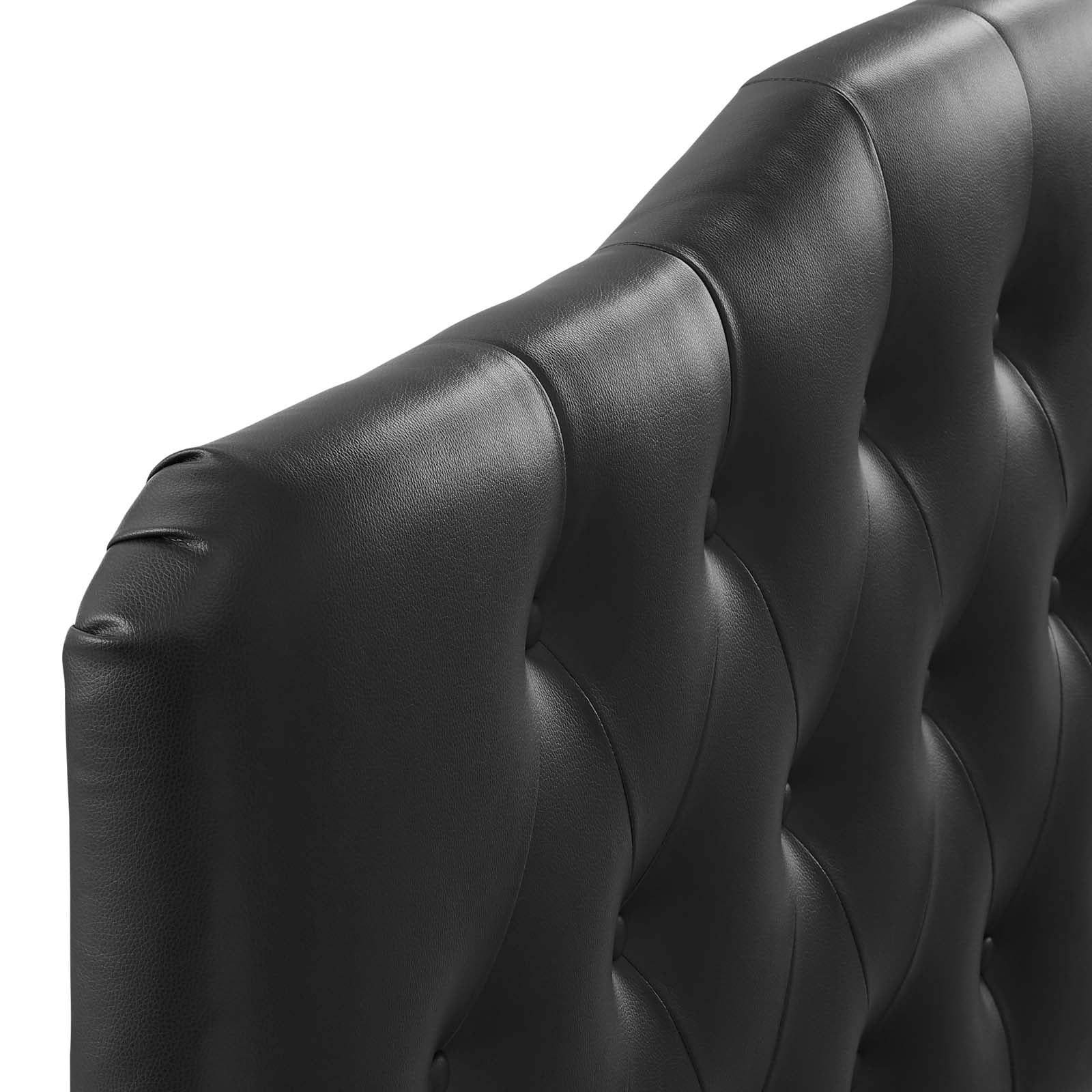 Modway Headboards - Annabel Queen Upholstered Vinyl Headboard Black