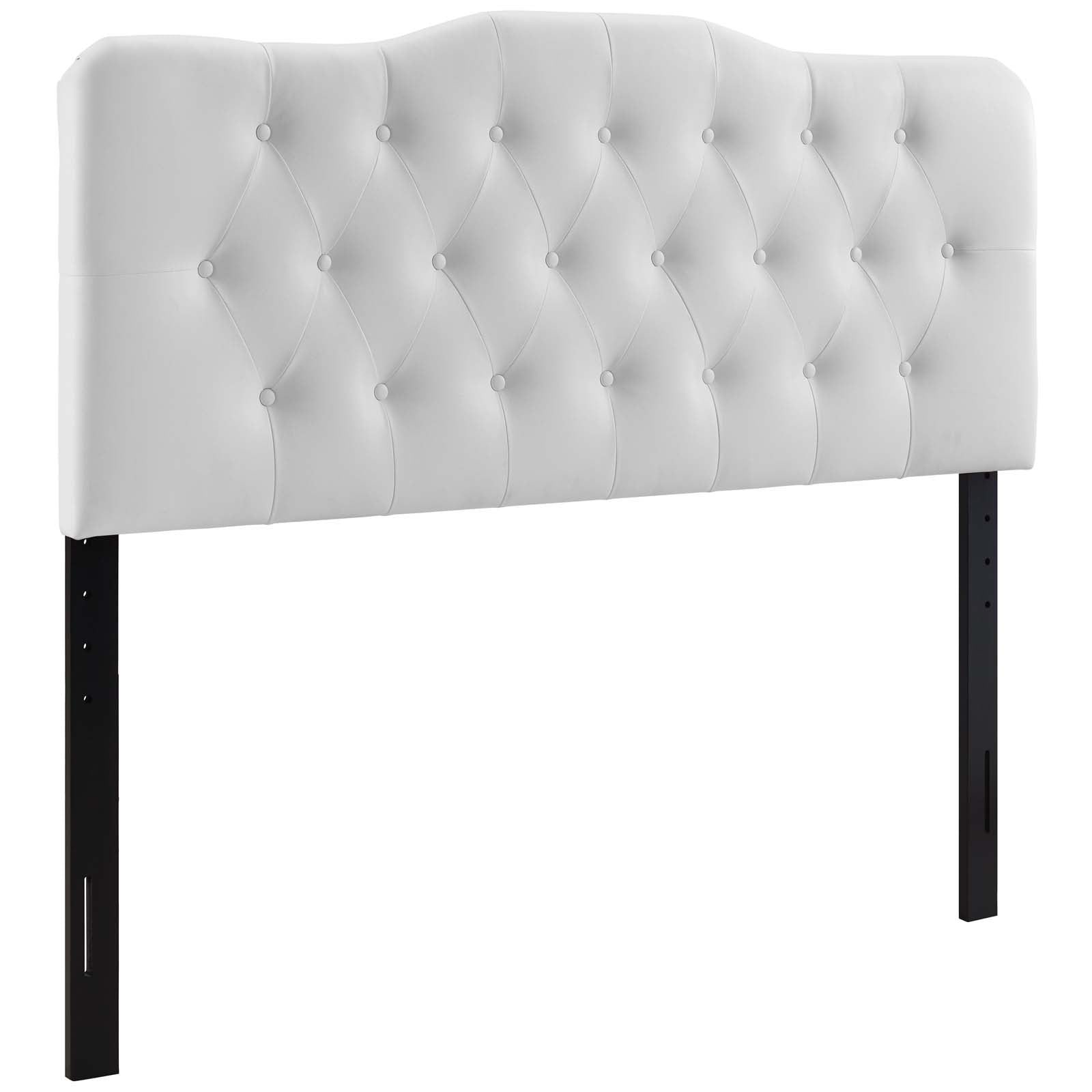 Modway Headboards - Annabel Queen Upholstered Vinyl Headboard White