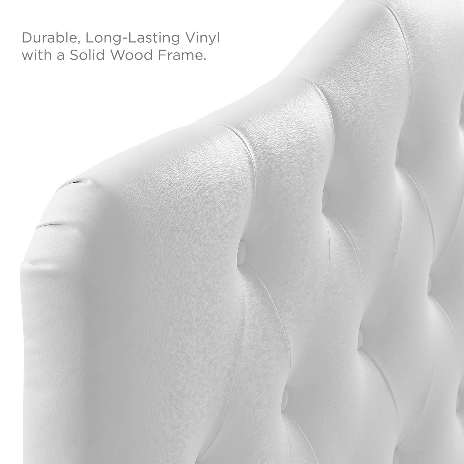 Modway Headboards - Annabel Queen Upholstered Vinyl Headboard White