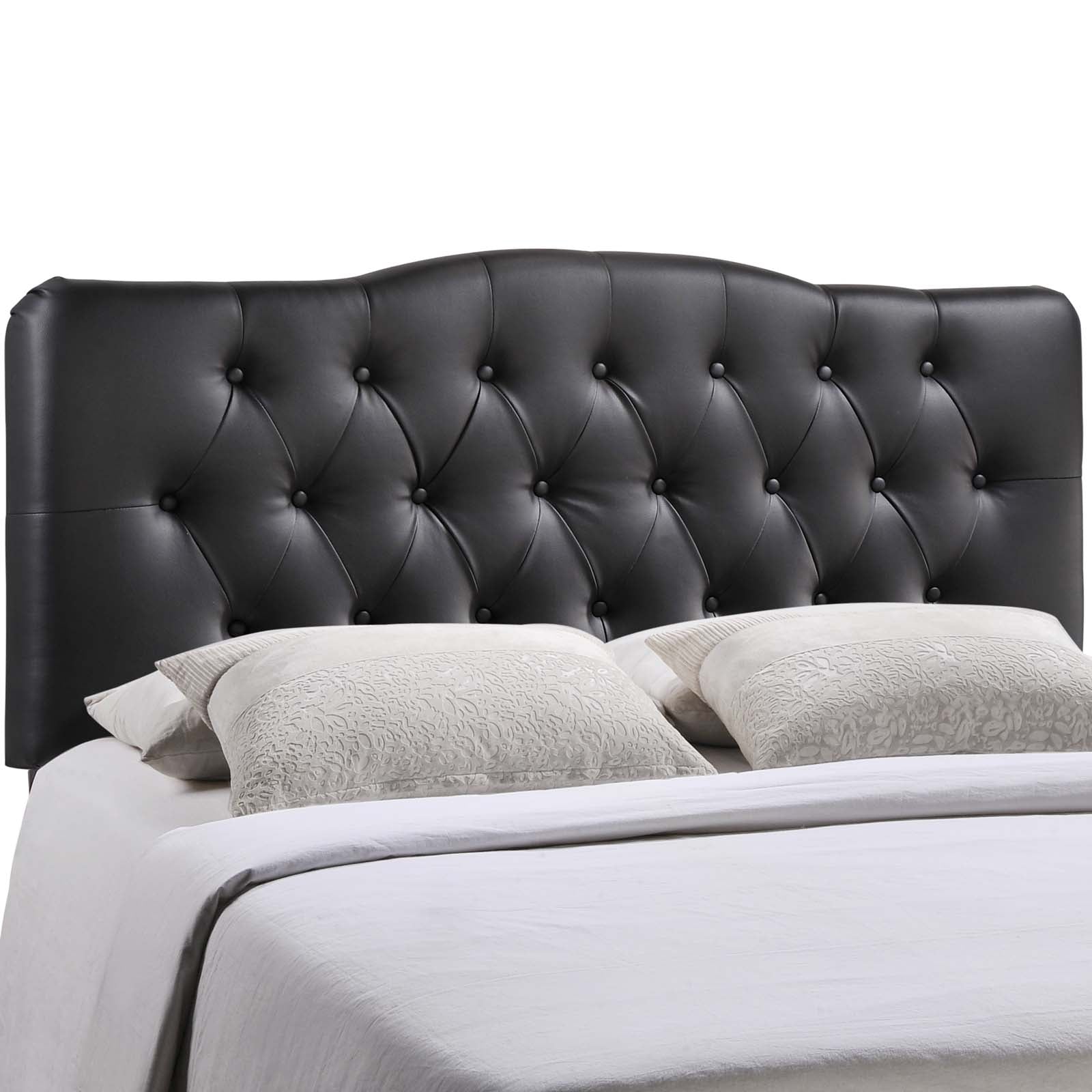 Modway Headboards - Annabel Full Upholstered Vinyl Headboard Black