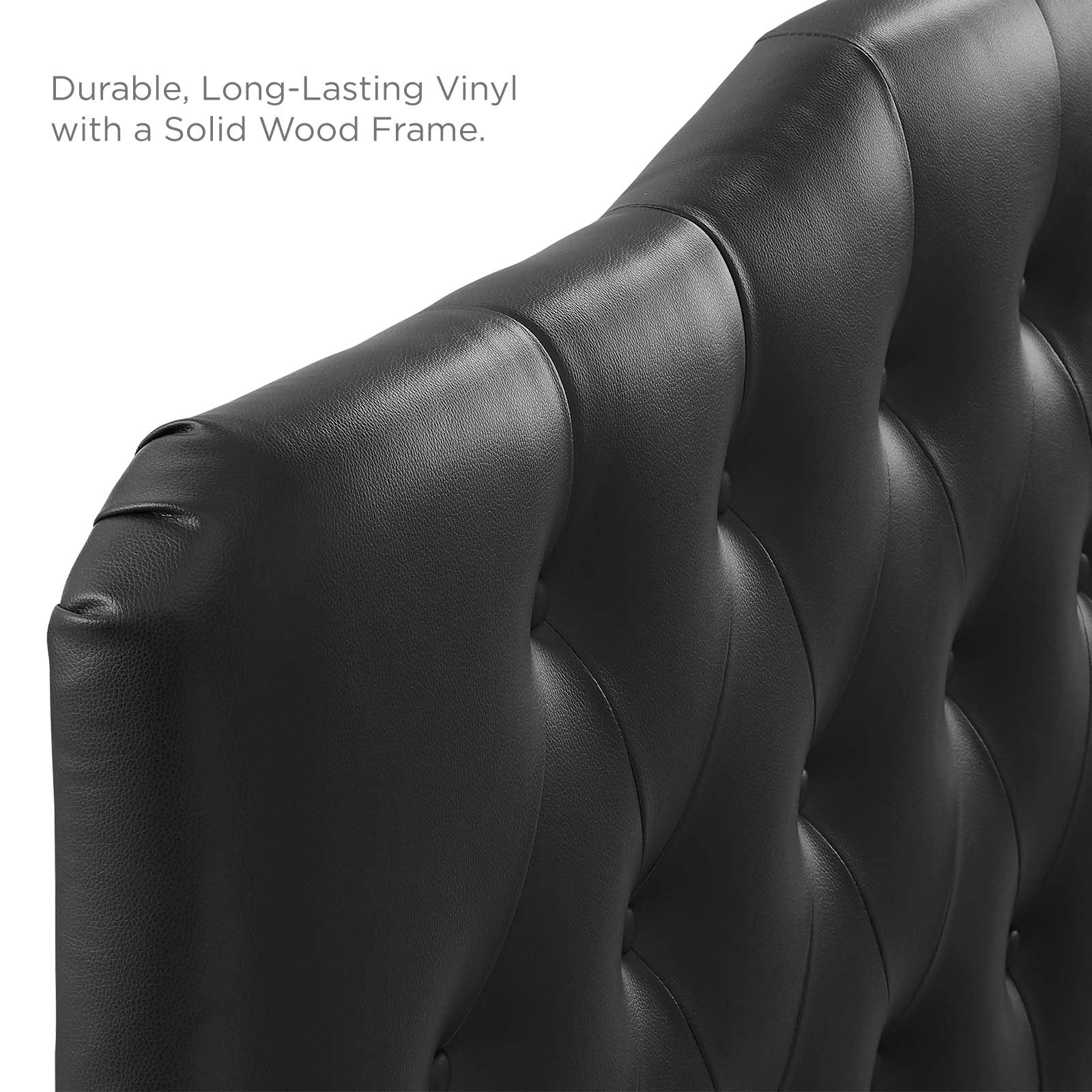 Modway Headboards - Annabel Full Upholstered Vinyl Headboard Black