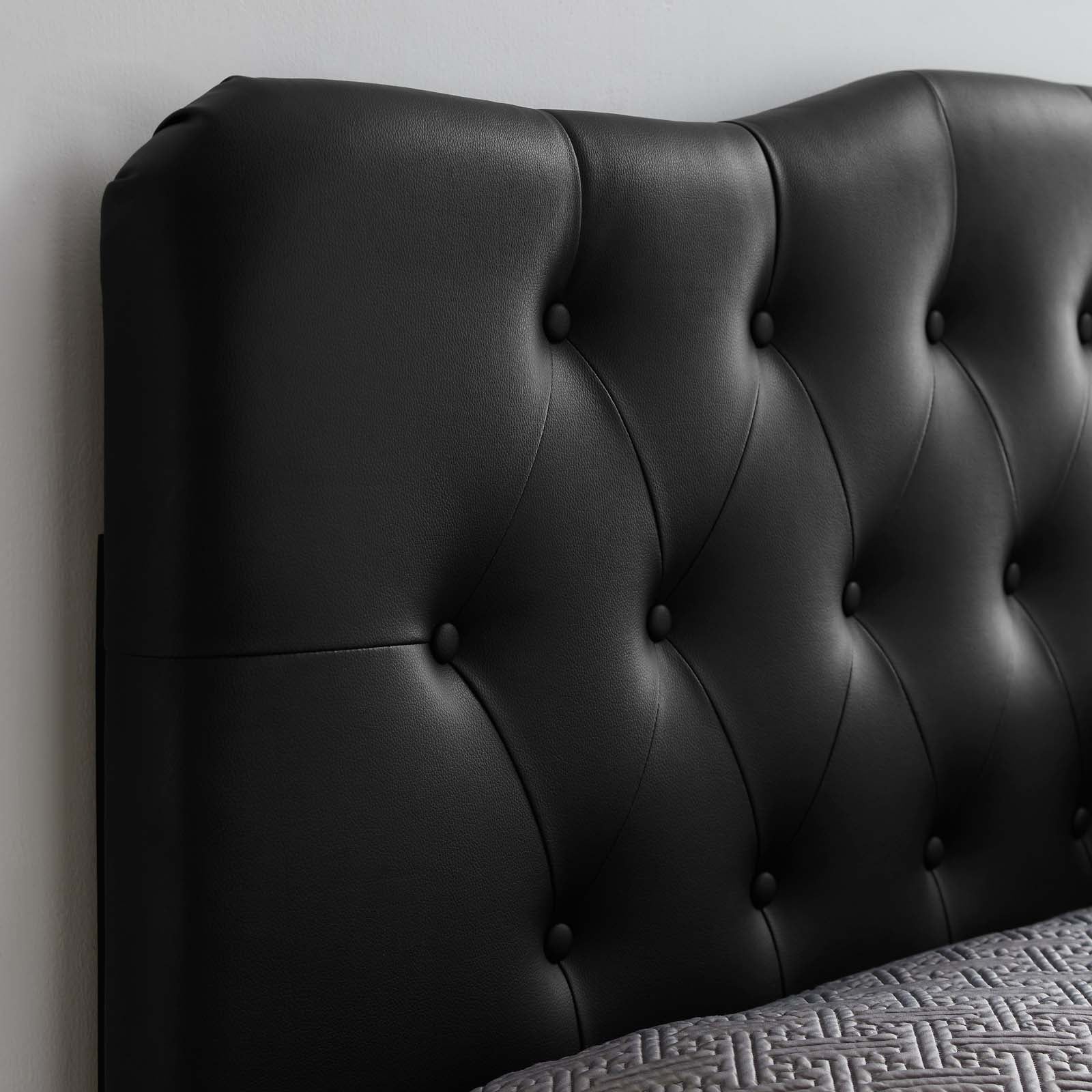 Modway Headboards - Annabel Full Upholstered Vinyl Headboard Black