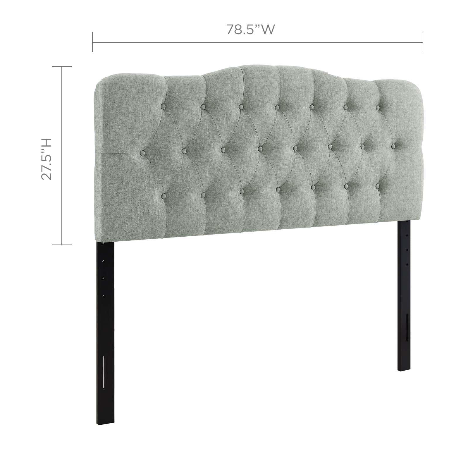 Modway Headboards - Annabel King Upholstered Fabric Headboard Gray