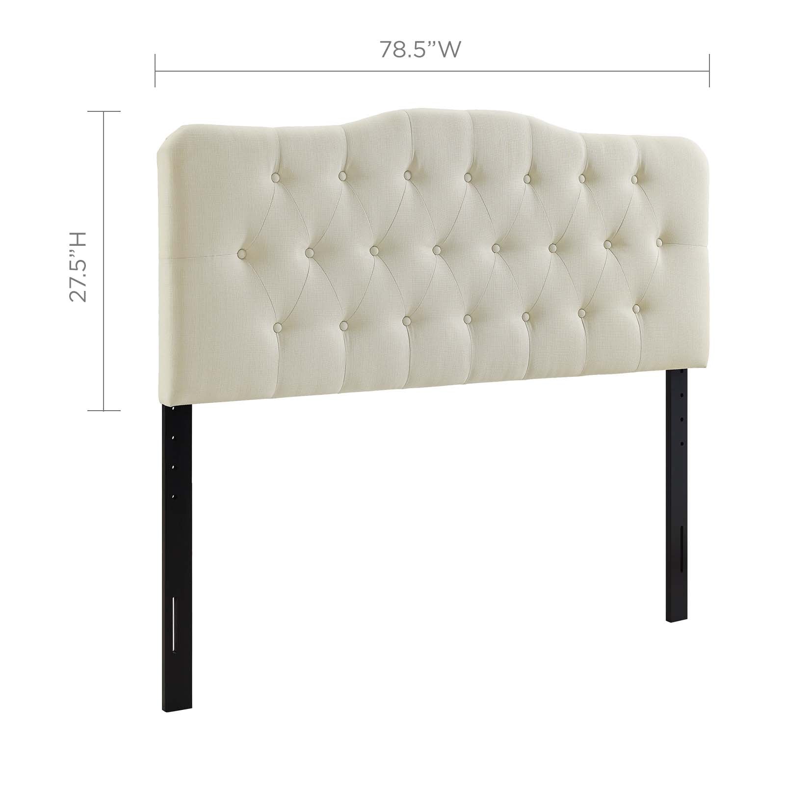 Modway Headboards - Annabel King Upholstered Fabric Headboard Ivory