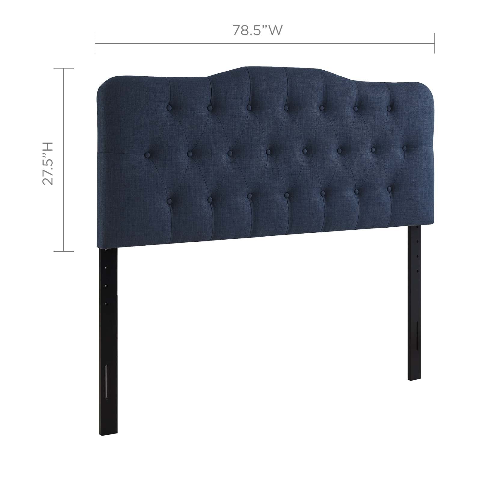 Modway Headboards - Annabel King Upholstered Fabric Headboard Navy