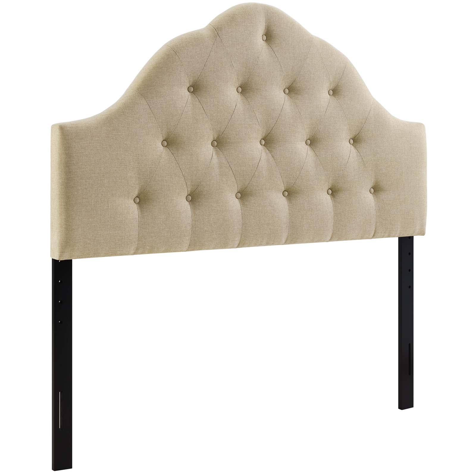 Modway Headboards - Sovereign Queen Upholstered Fabric Headboard Beige