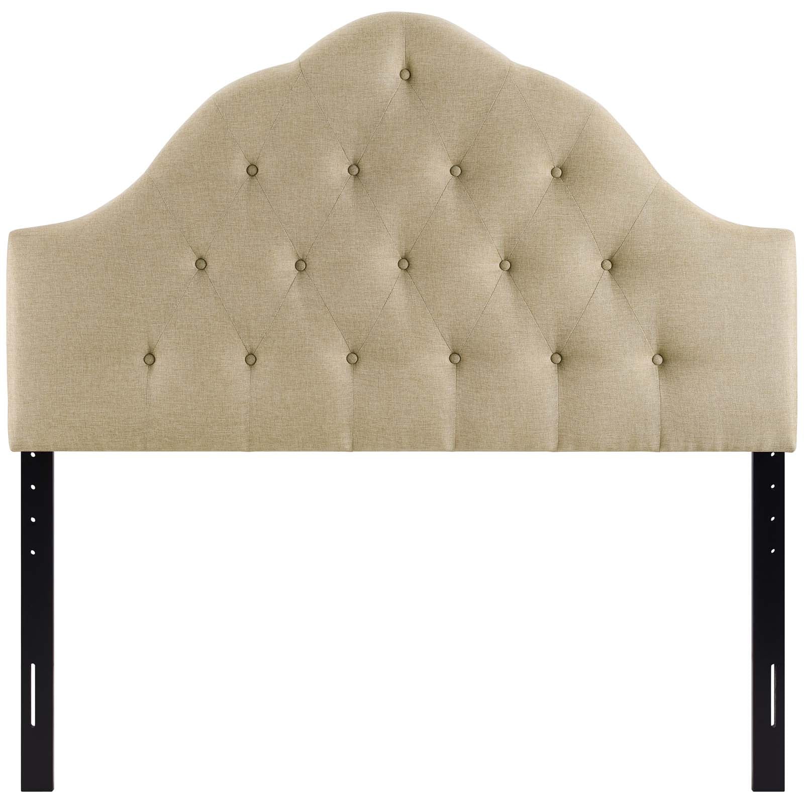 Modway Headboards - Sovereign Queen Upholstered Fabric Headboard Beige